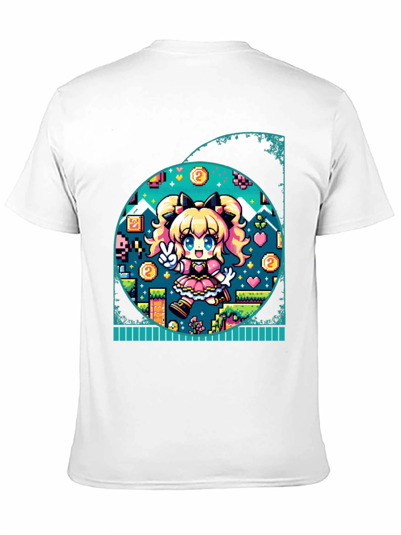 Pixel Game Girl Graphic Tee