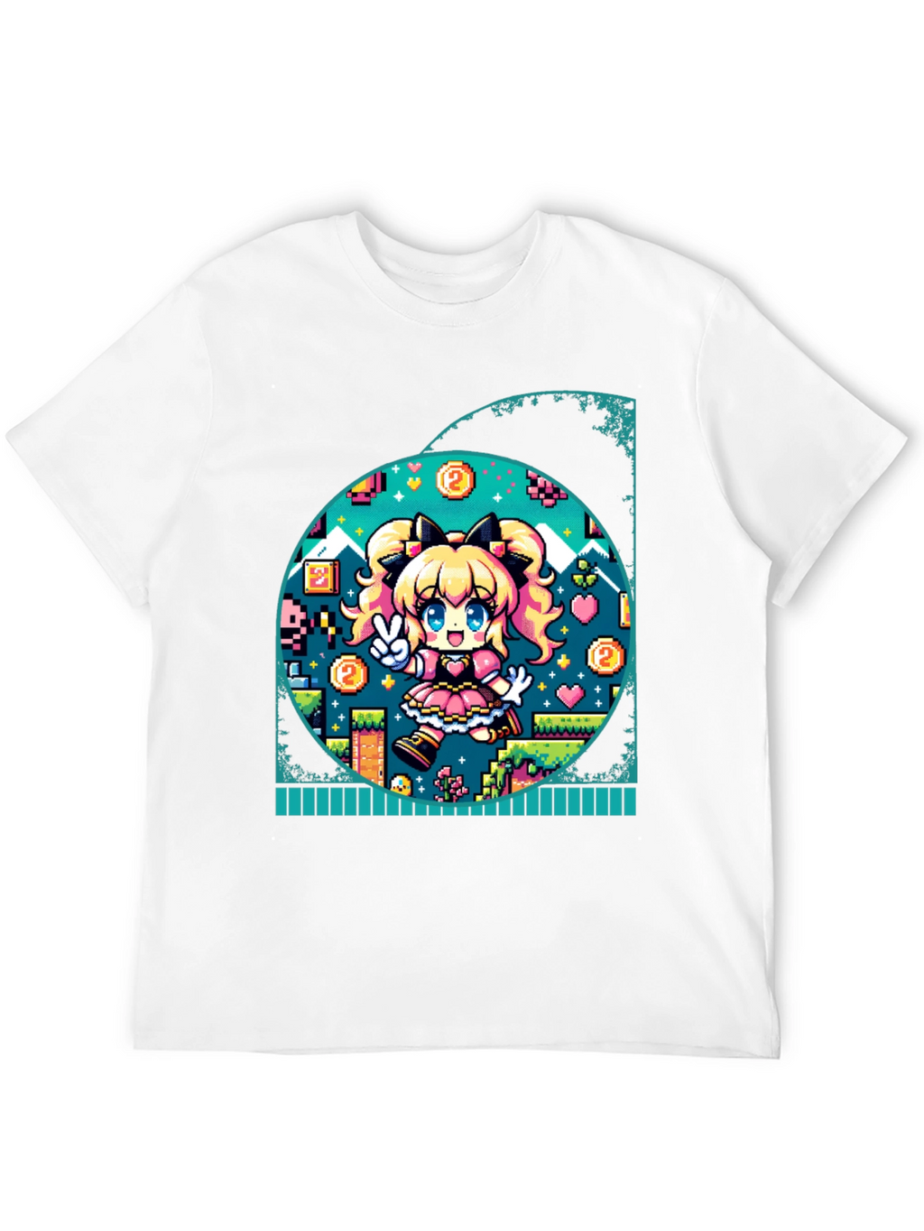Pixel Game Girl Graphic Tee