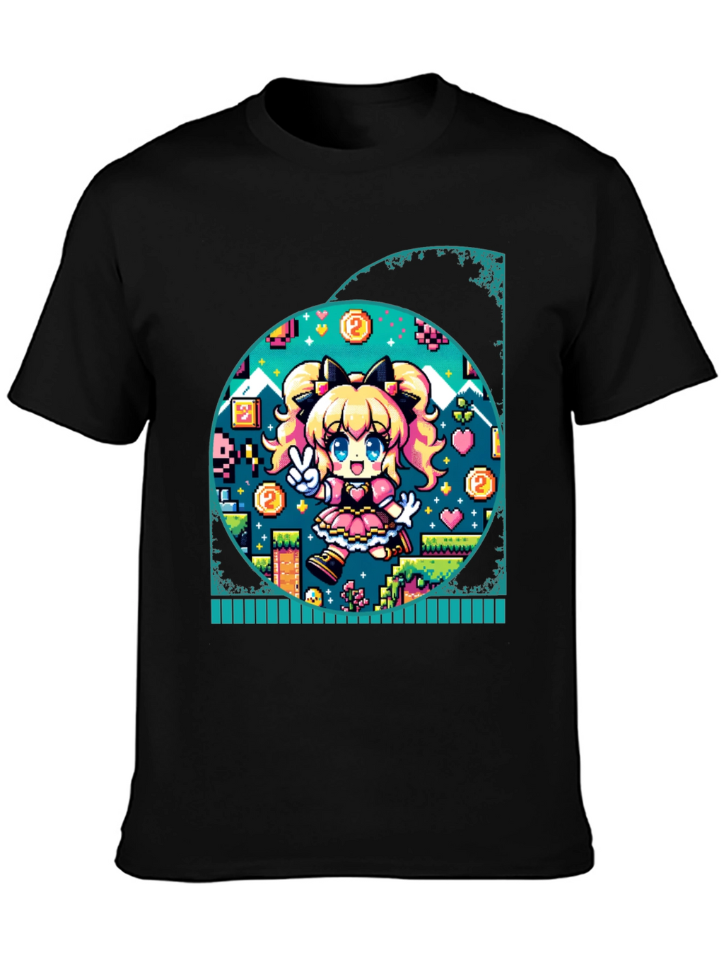 Pixel Game Girl Graphic Tee