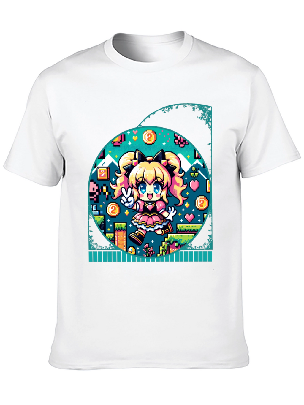 Pixel Game Girl Graphic Tee