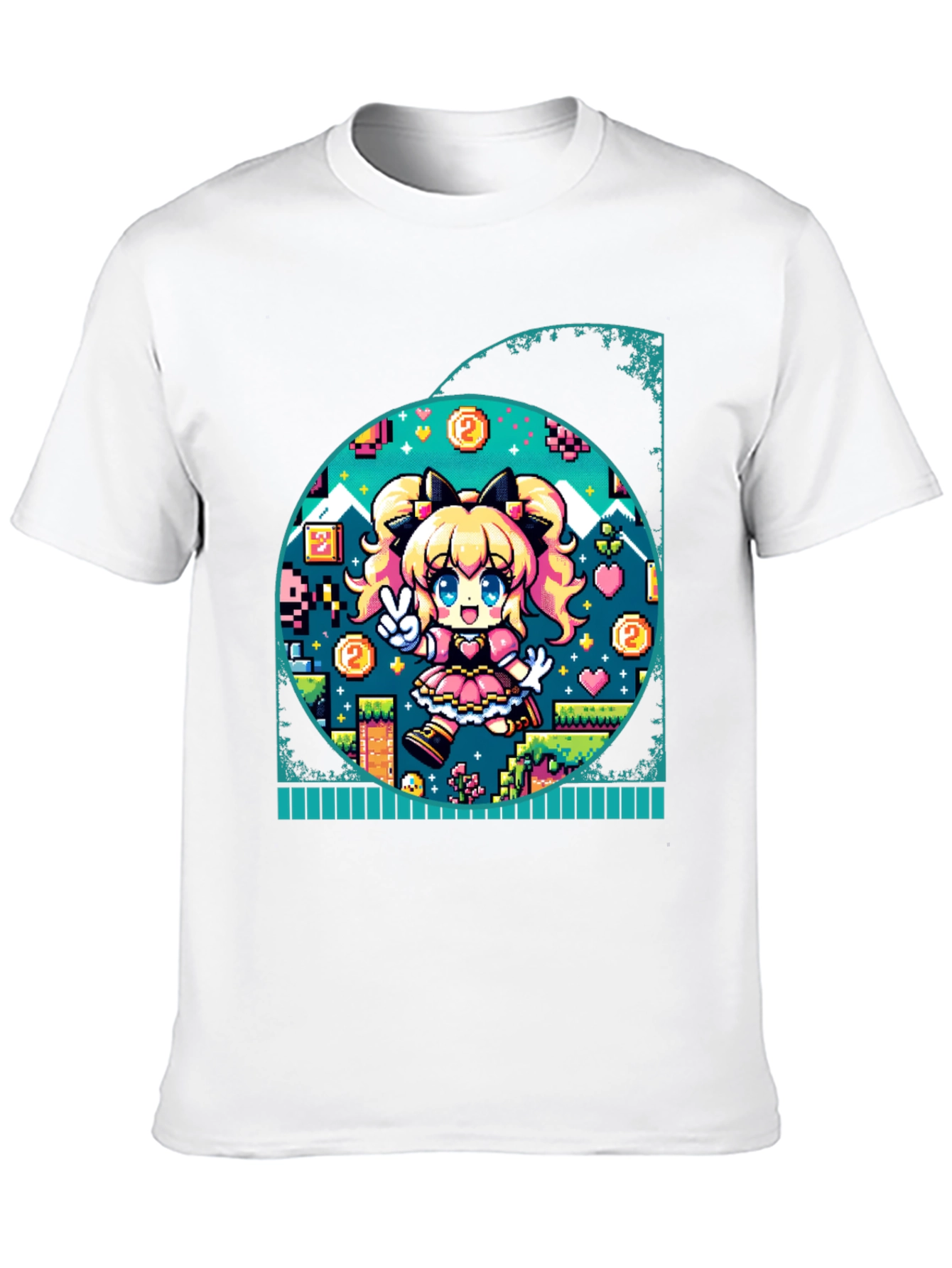 Pixel Game Girl Graphic Tee
