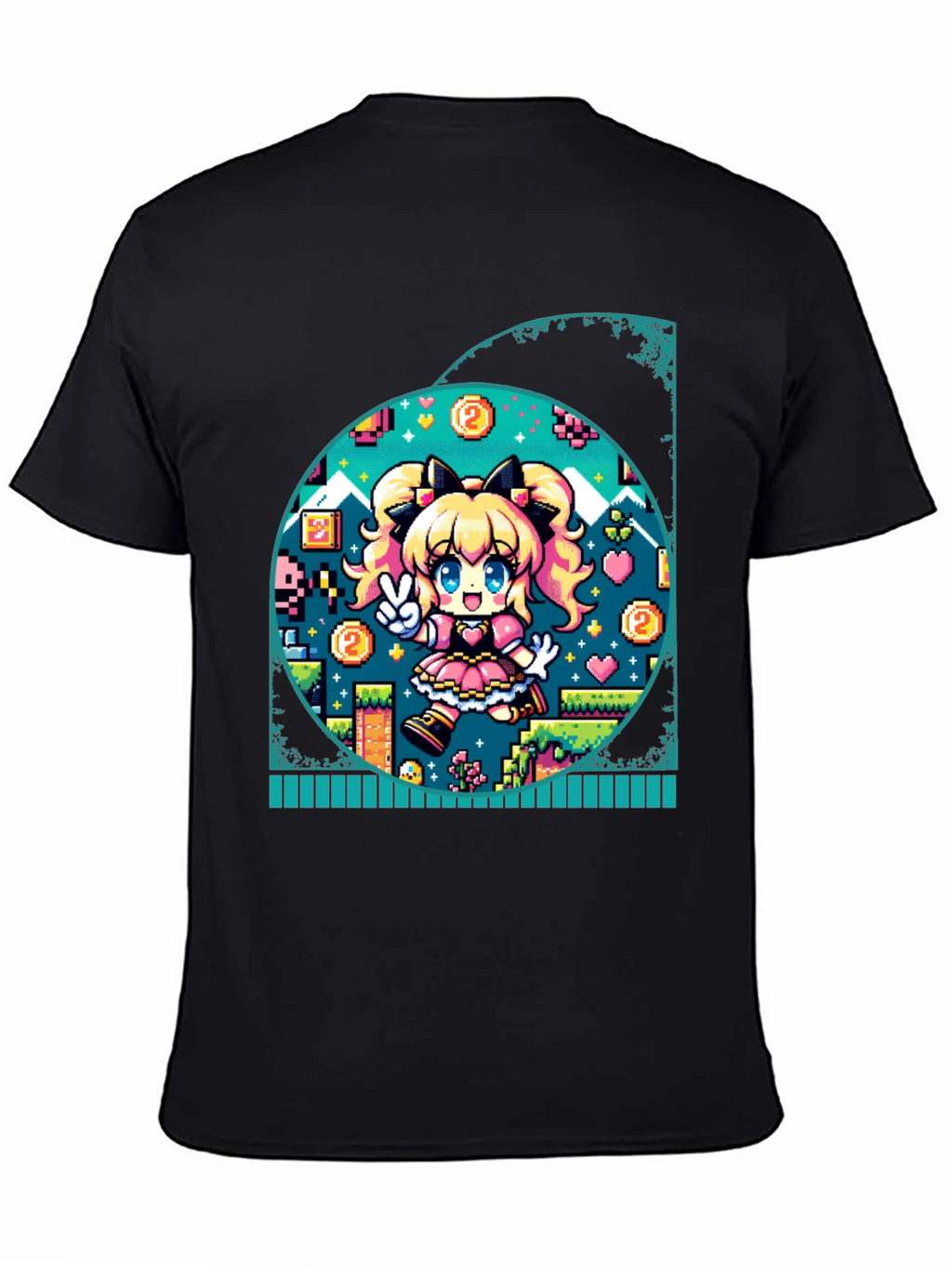 Pixel Game Girl Graphic Tee