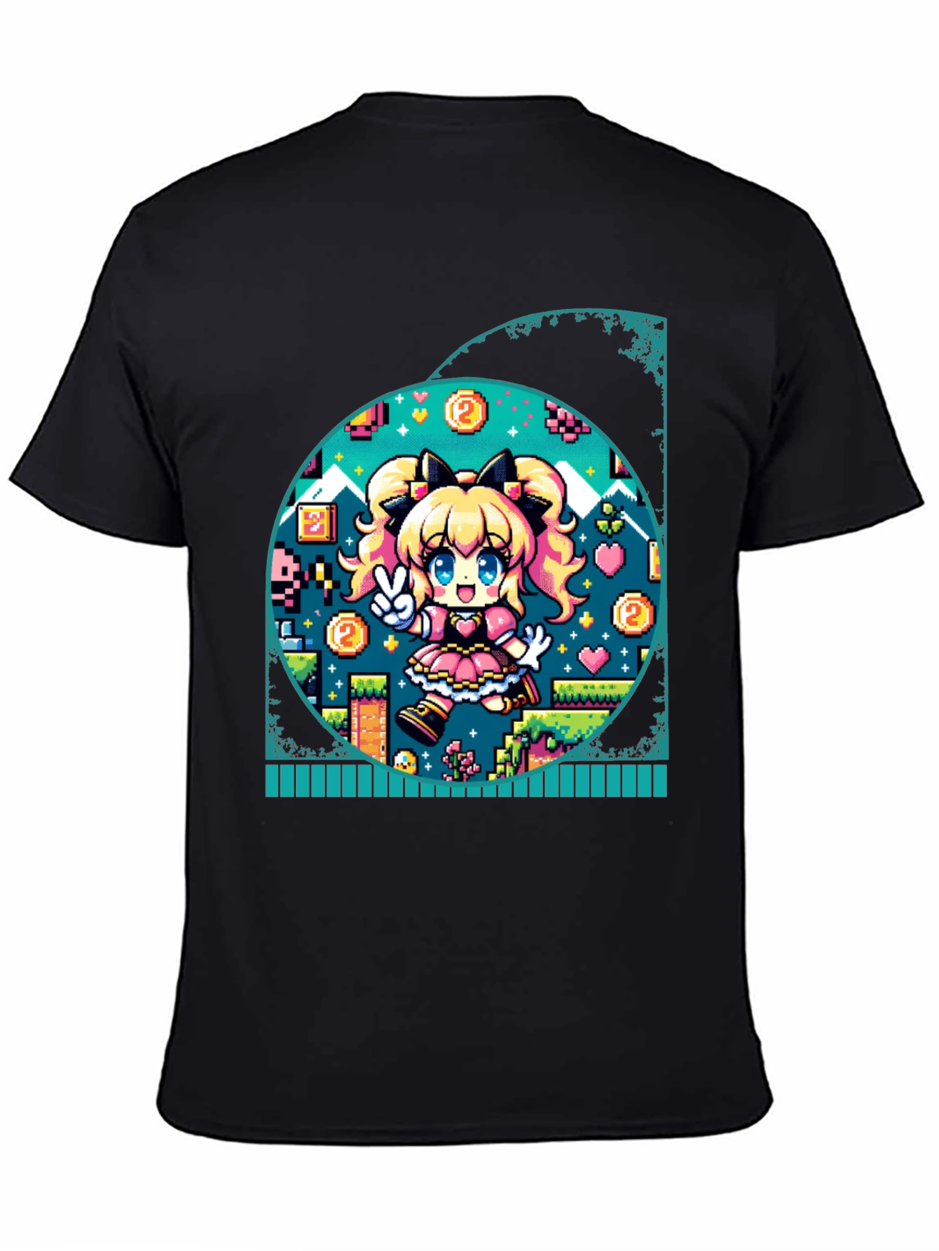 Pixel Game Girl Graphic Tee