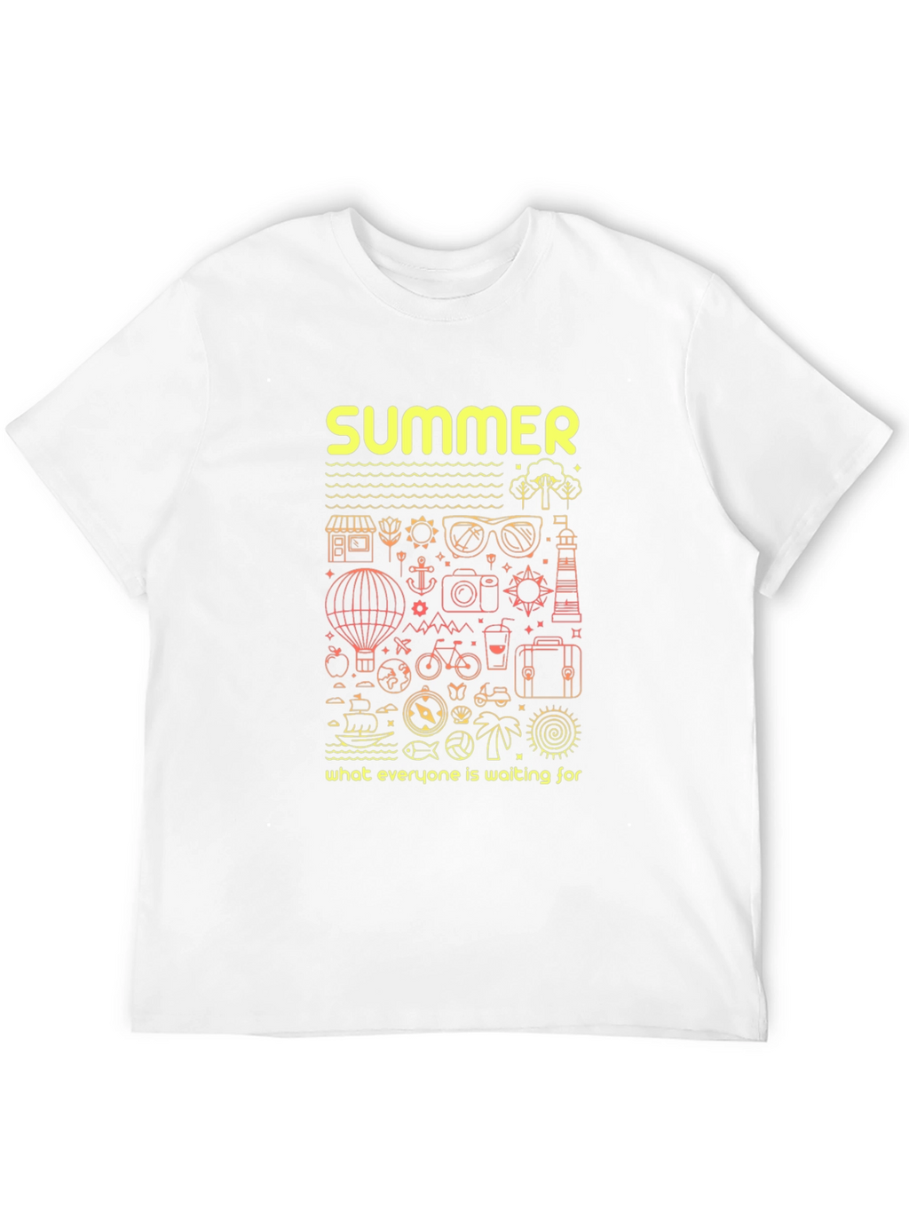 Summer Vacation Graphic Tee - Black