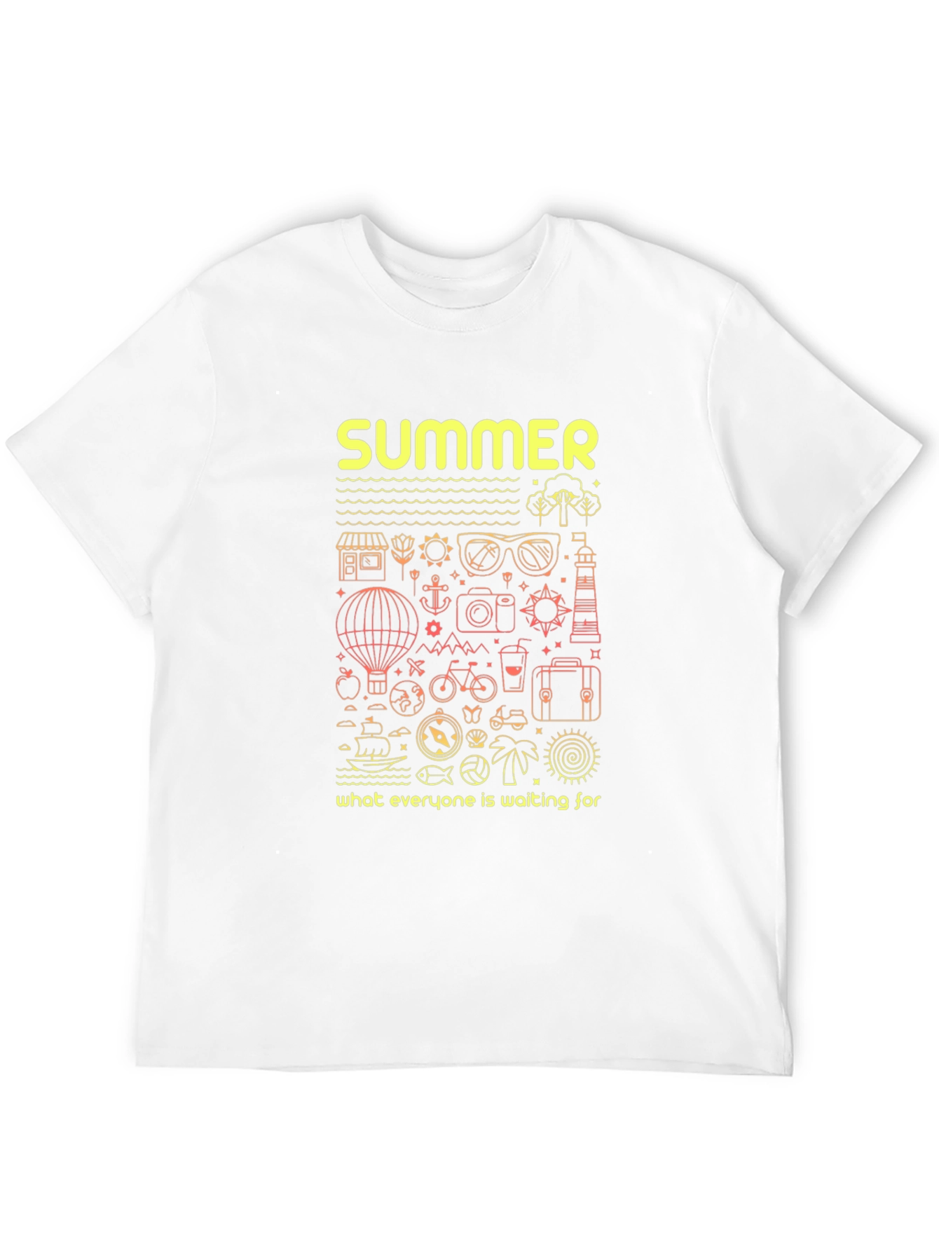 Summer Vacation Graphic Tee - Black