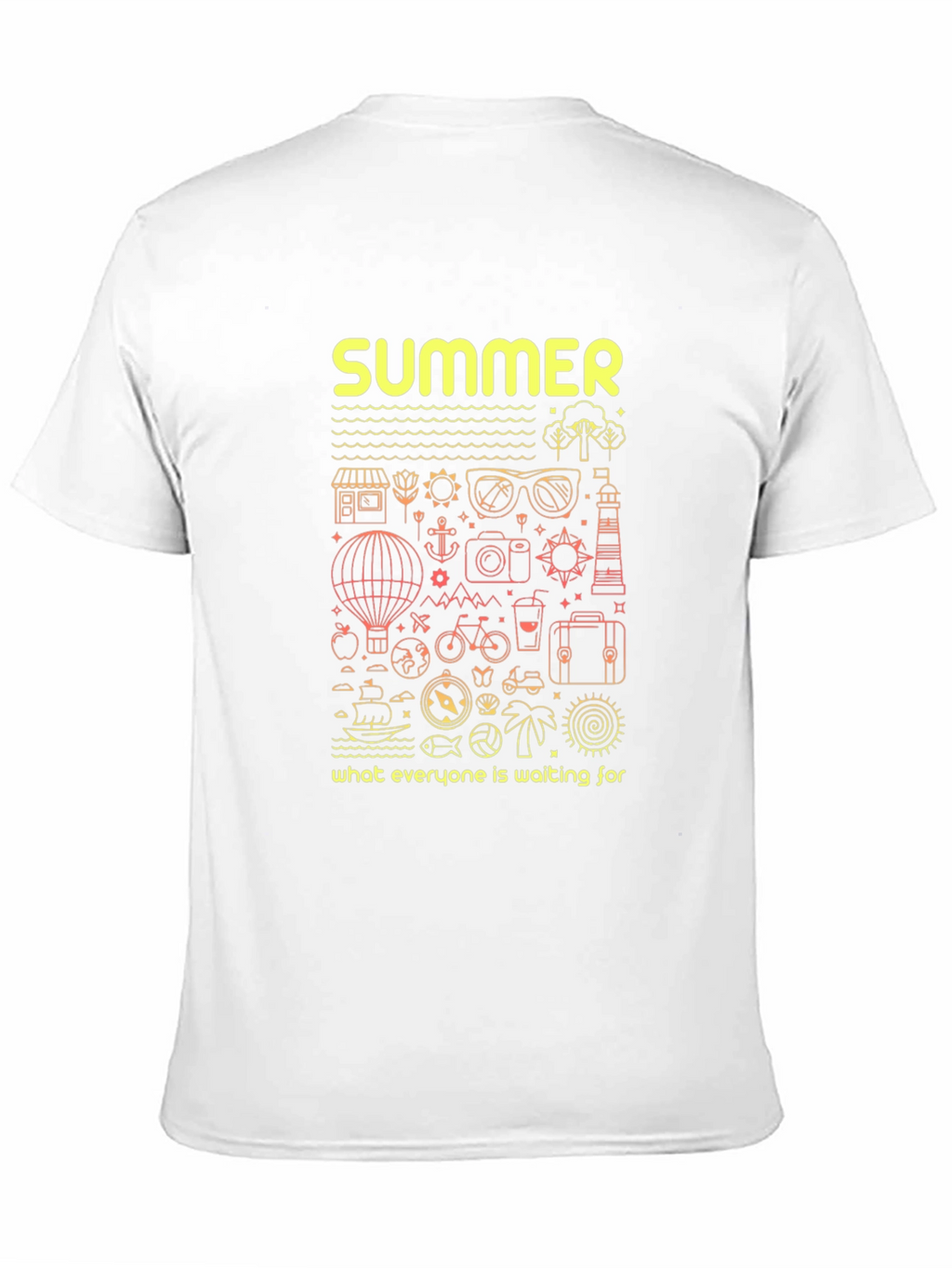 Summer Vacation Graphic Tee - Black