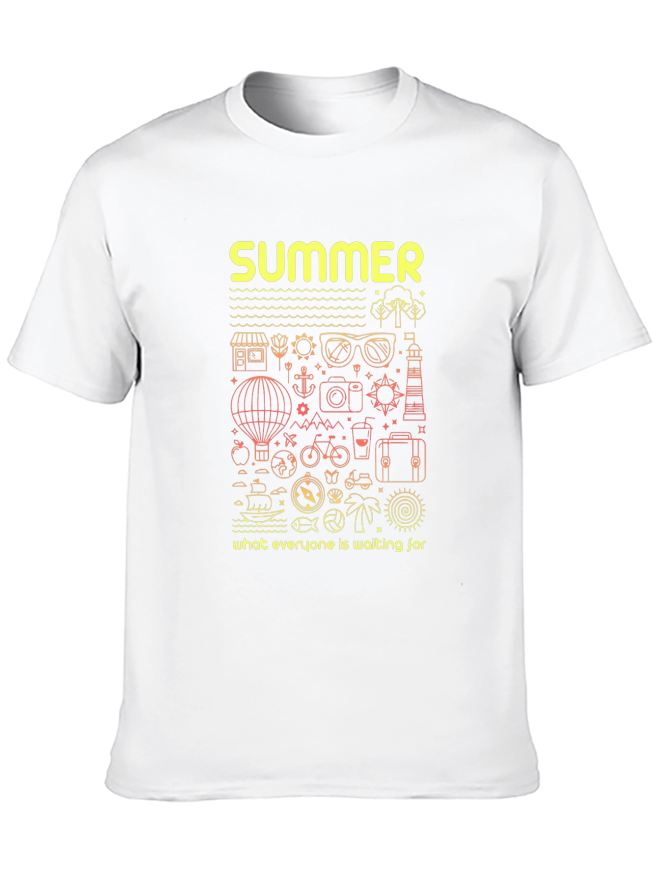 Summer Vacation Graphic Tee - Black