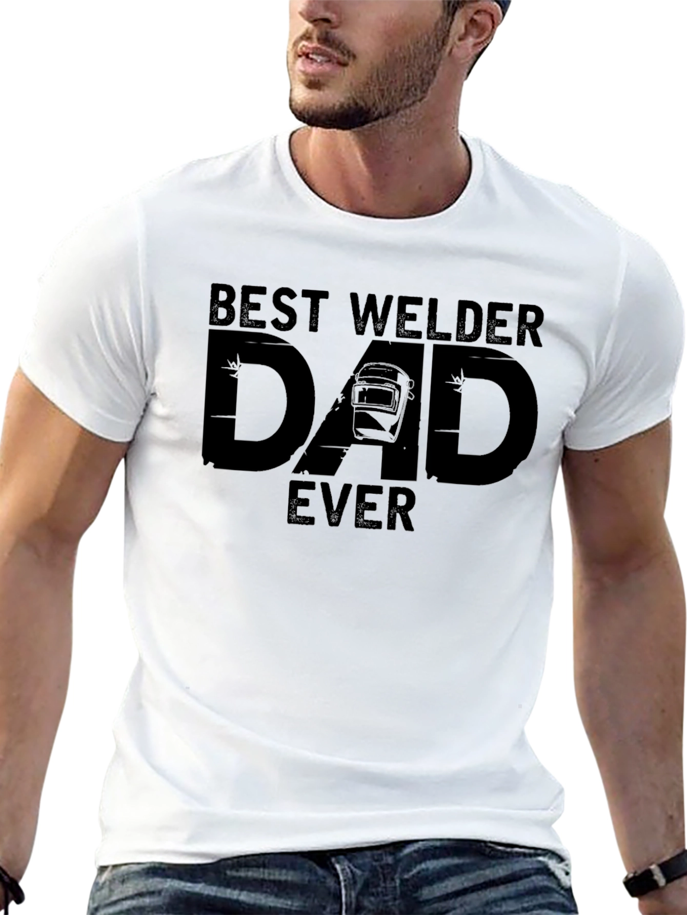Best Welder Dad Ever Black T-Shirt