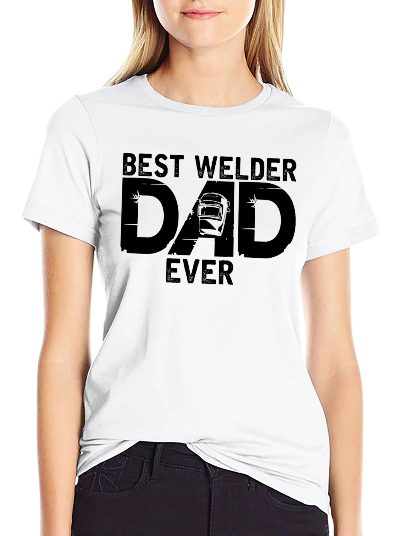 Best Welder Dad Ever Black T-Shirt