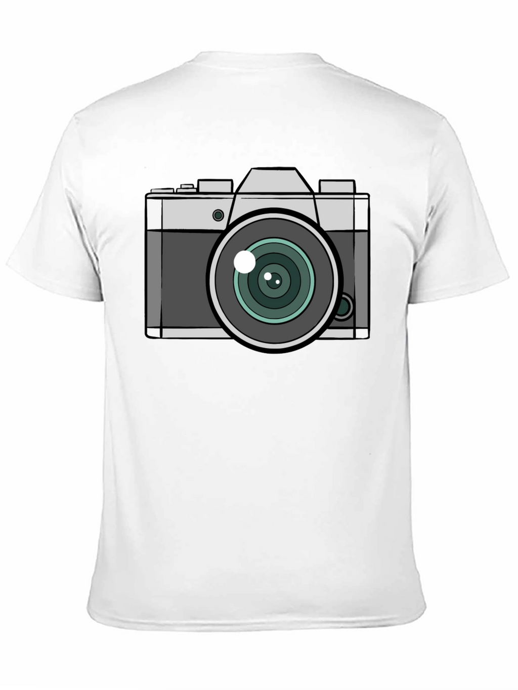 Camera Graphic T-Shirt - Black Crew Neck Tee