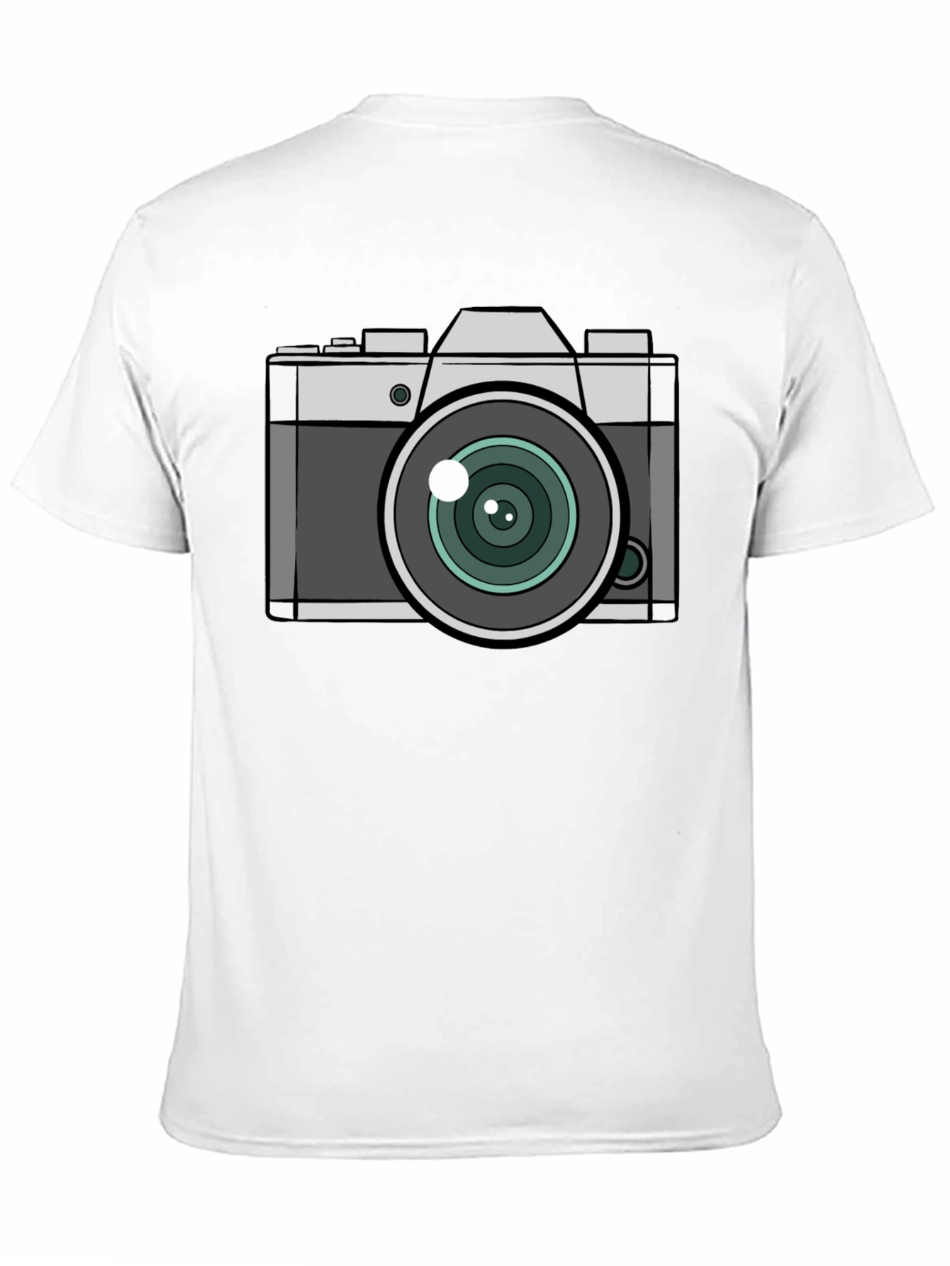 Camera Graphic T-Shirt - Black Crew Neck Tee