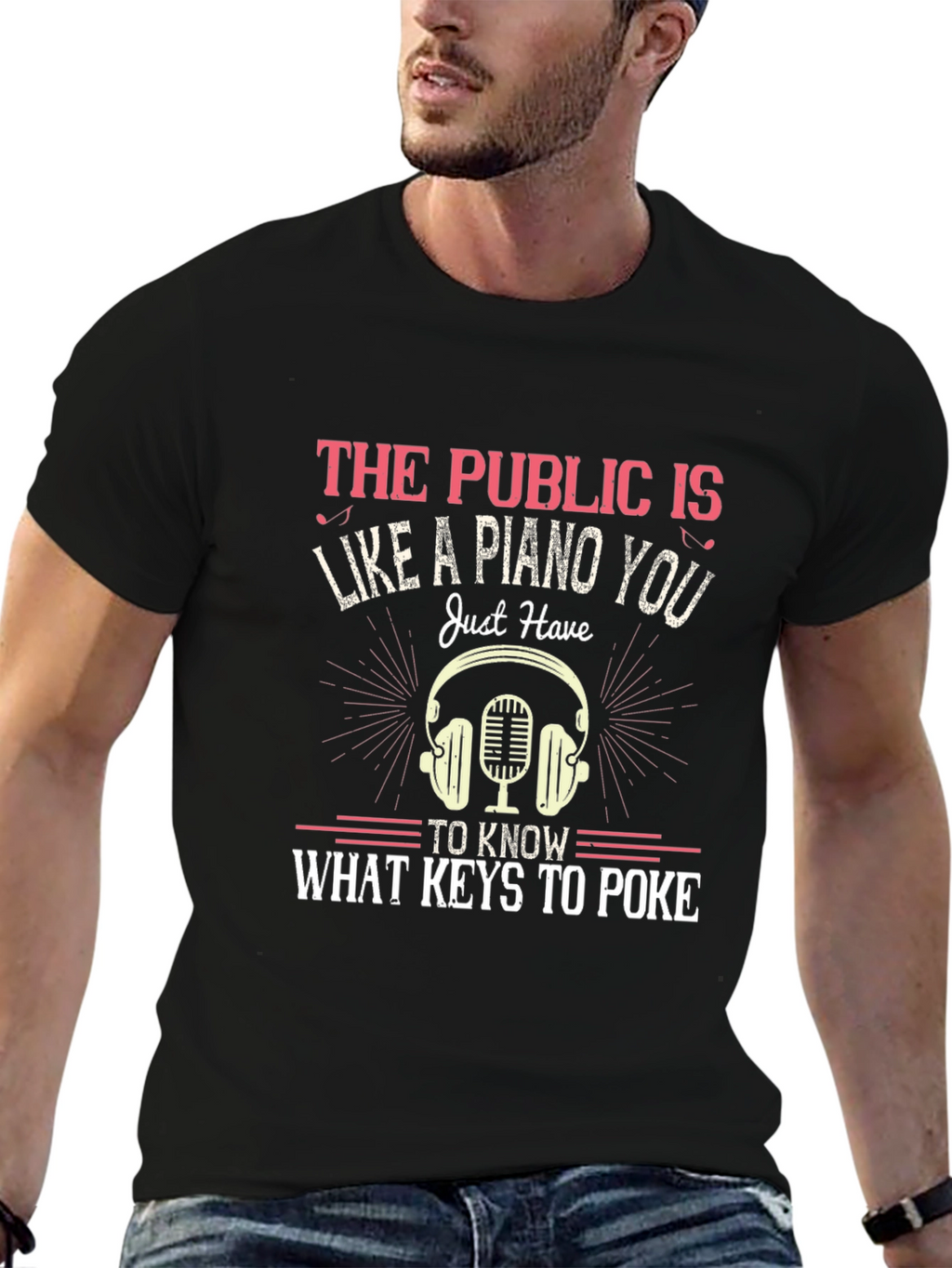 Piano Keys Graphic T-Shirt - Public Humor Tee