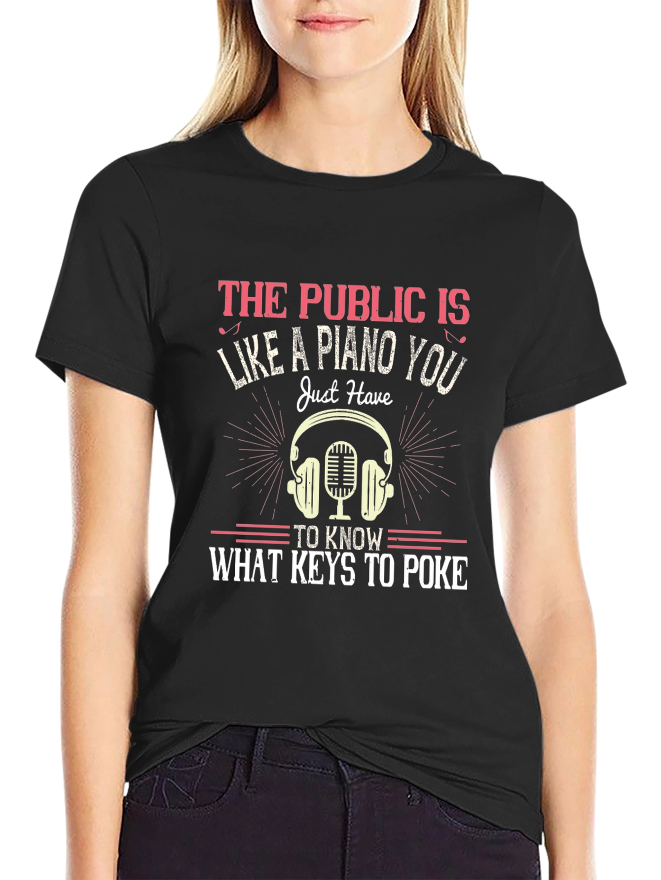 Piano Keys Graphic T-Shirt - Public Humor Tee
