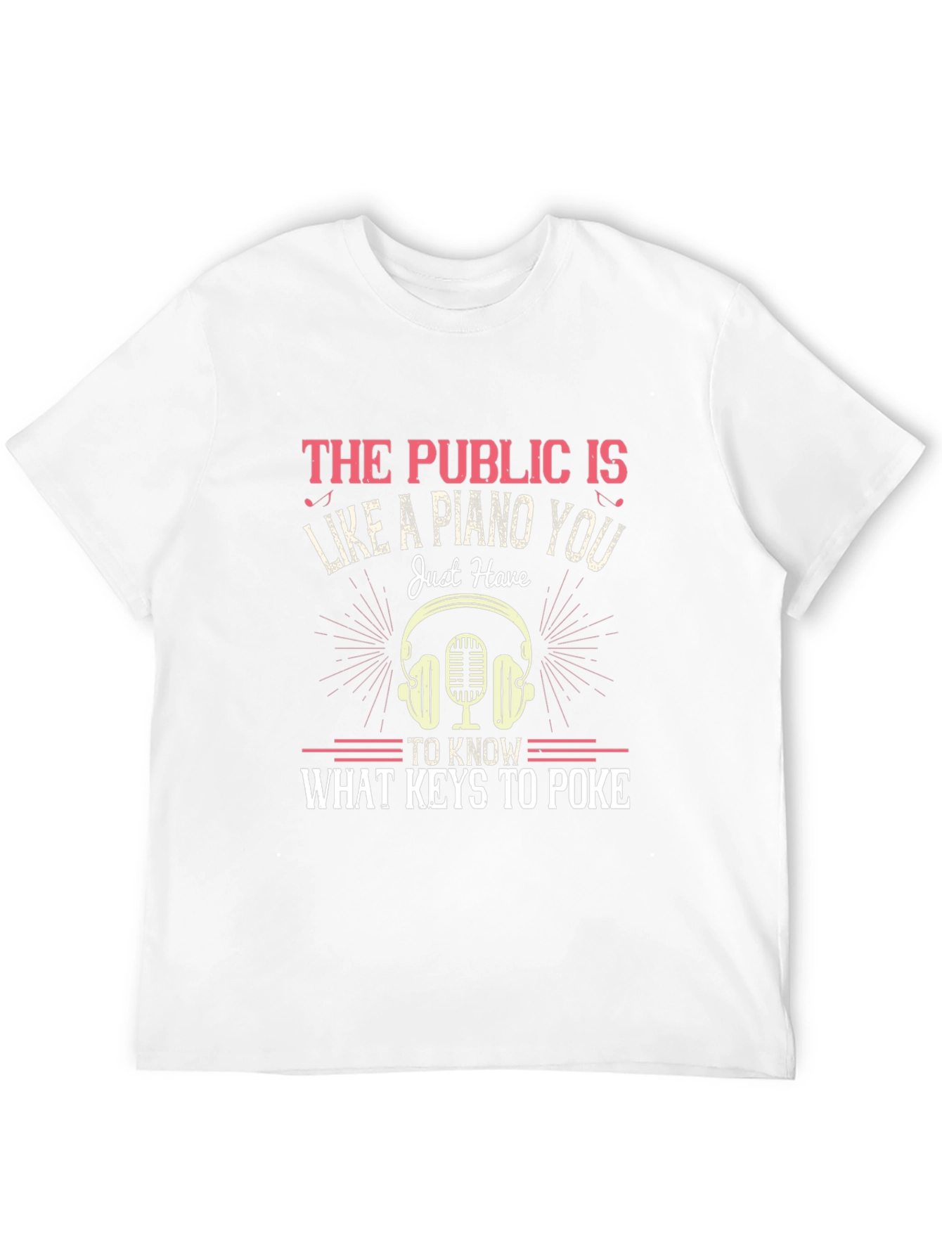 Piano Keys Graphic T-Shirt - Public Humor Tee