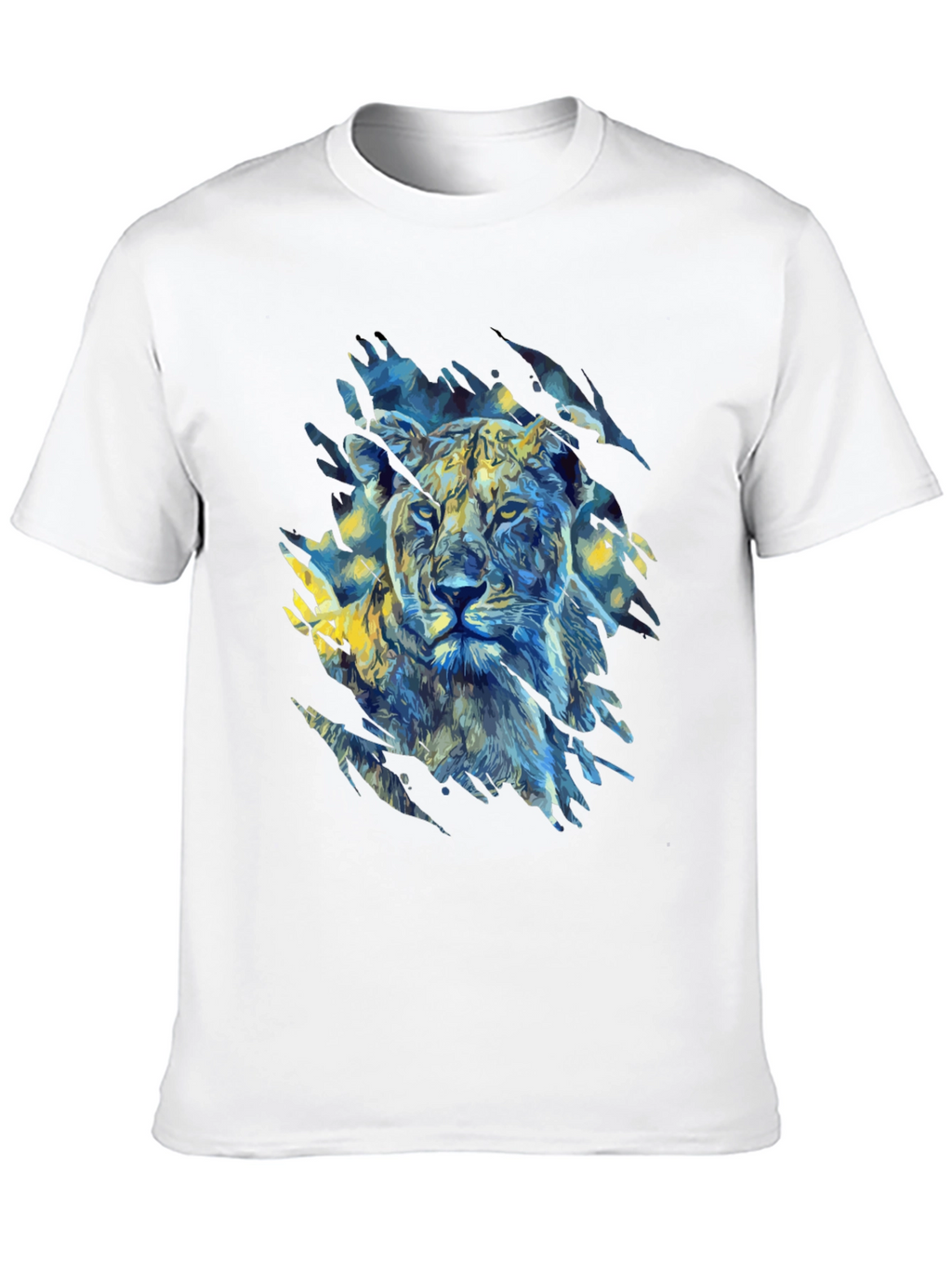 Lion Art Graphic Print T-Shirt