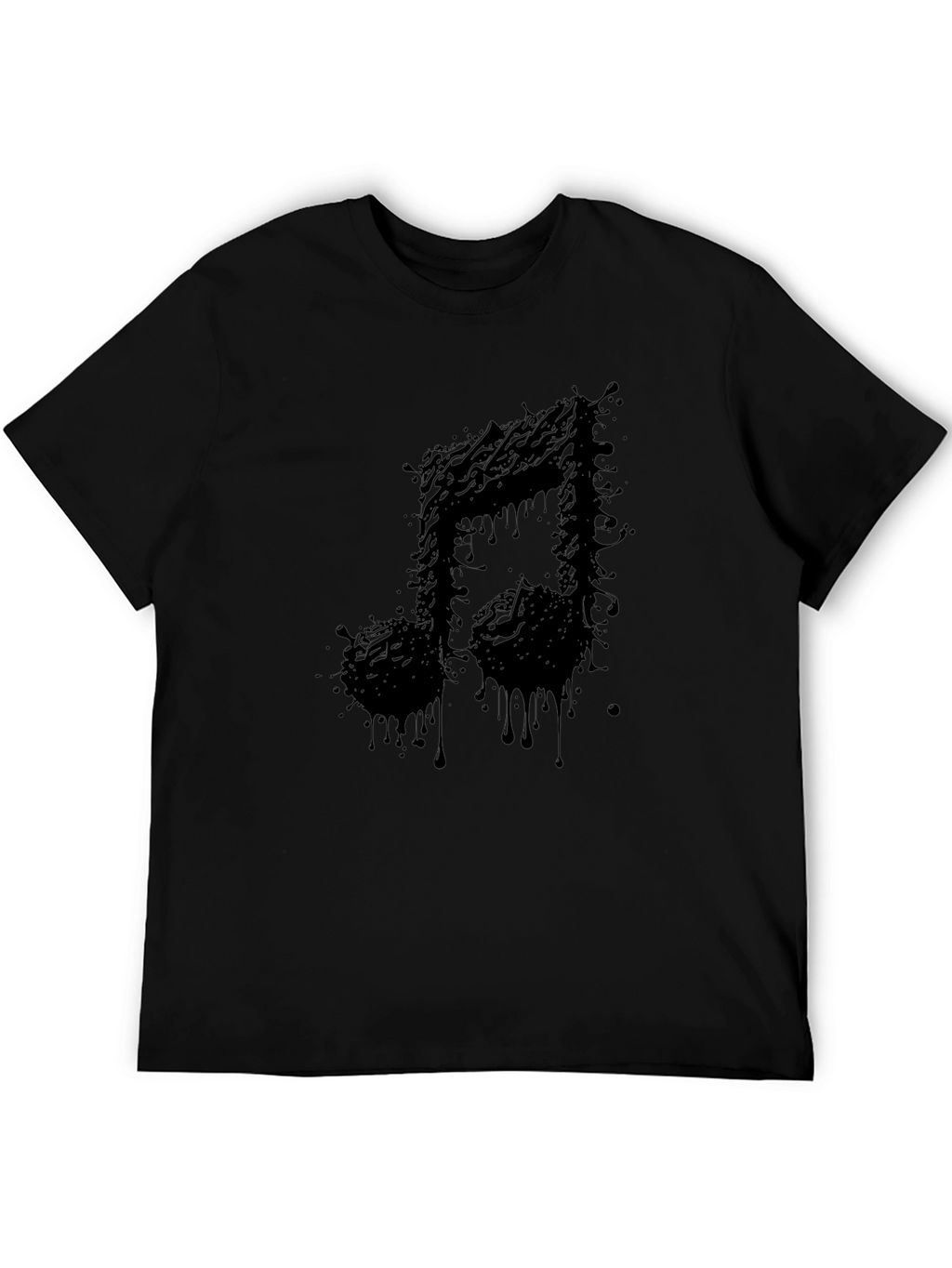 Musical Note Black Graphic Tee - Stylish Unisex Shirt