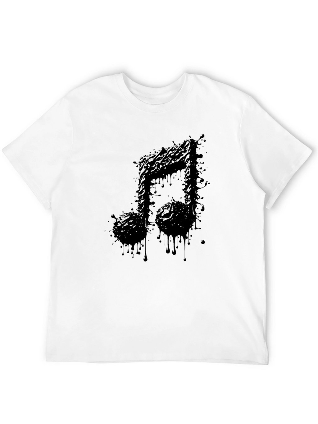 Musical Note Black Graphic Tee - Stylish Unisex Shirt
