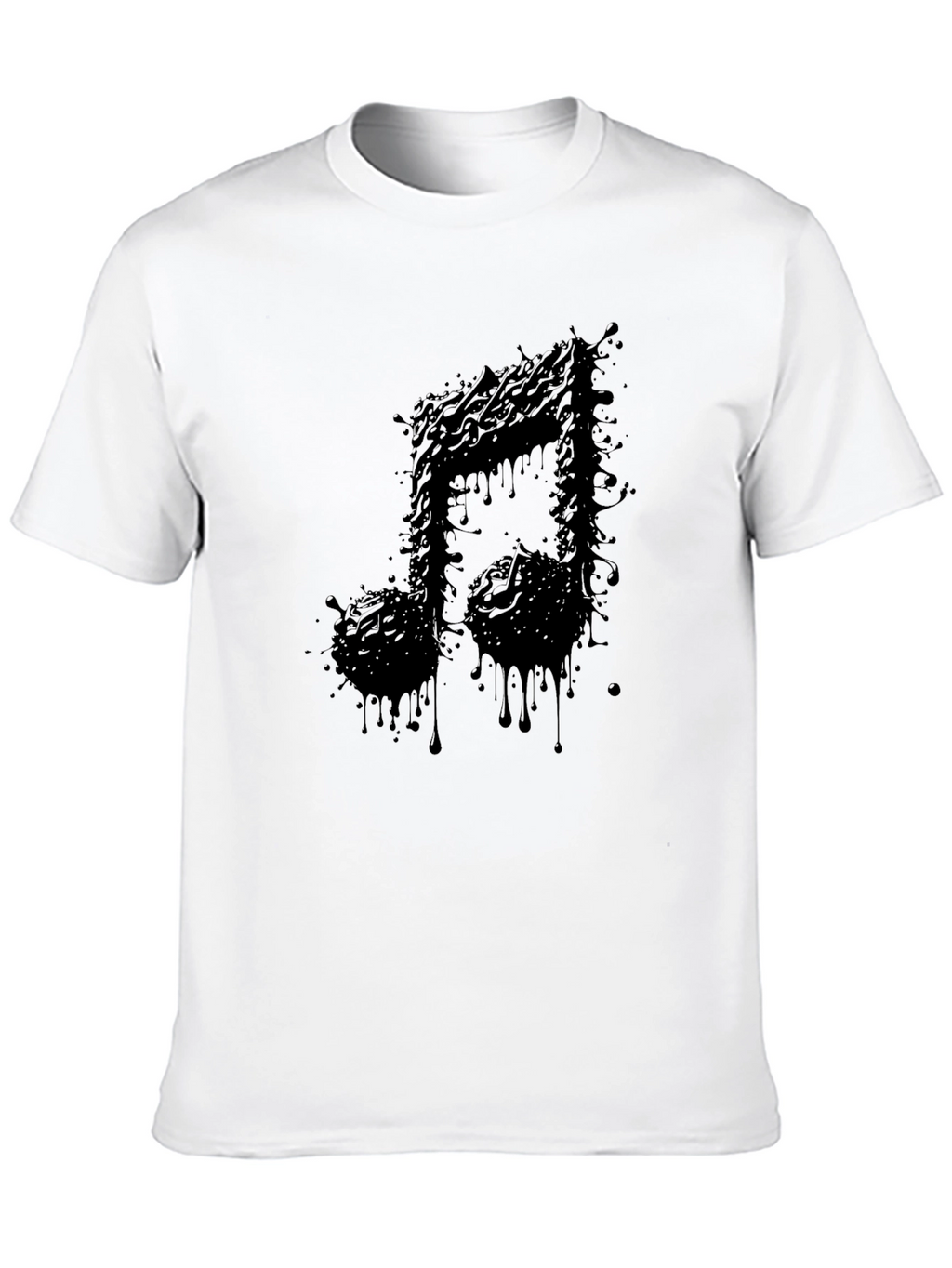 Musical Note Black Graphic Tee - Stylish Unisex Shirt