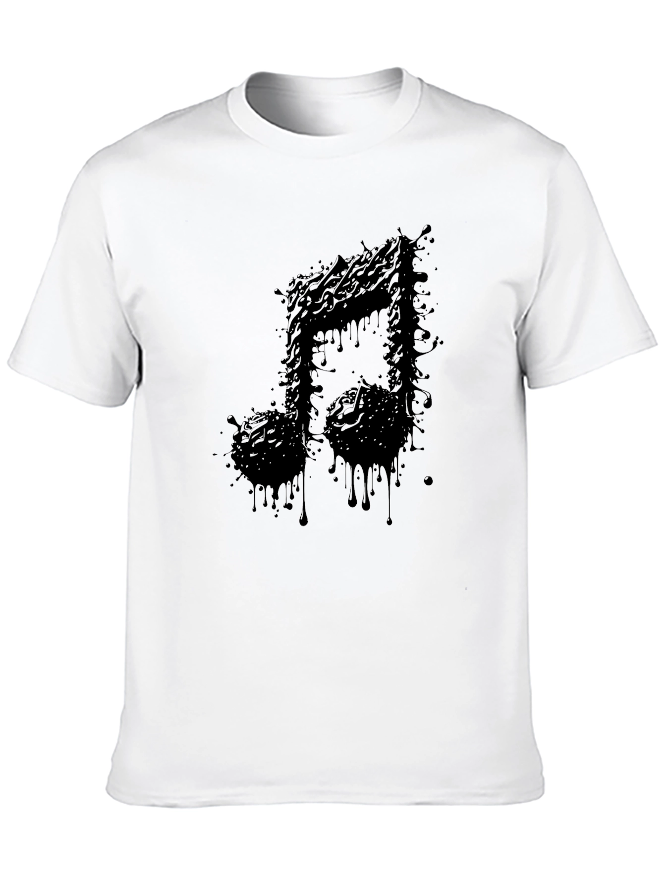 Musical Note Black Graphic Tee - Stylish Unisex Shirt