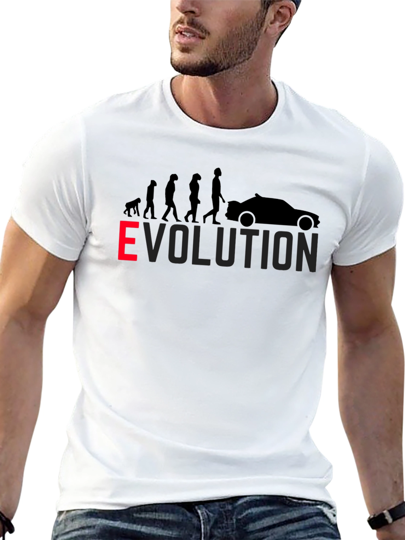Evolution of Car T-Shirt - Black Mens Graphic Tee