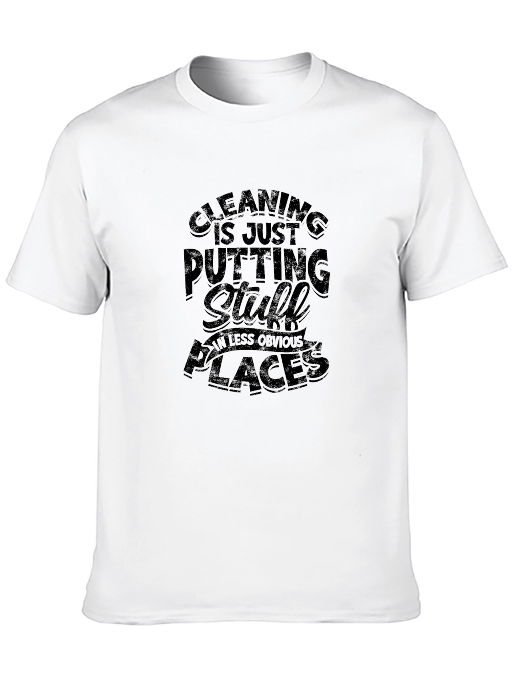 Humorous Cleaning T-Shirt for Men - Black