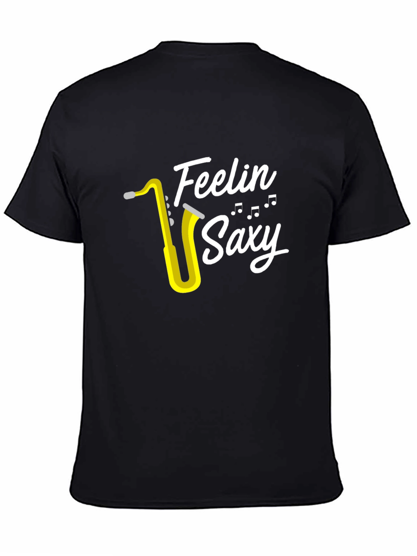 Feelin Saxy Graphic T-Shirt - Black