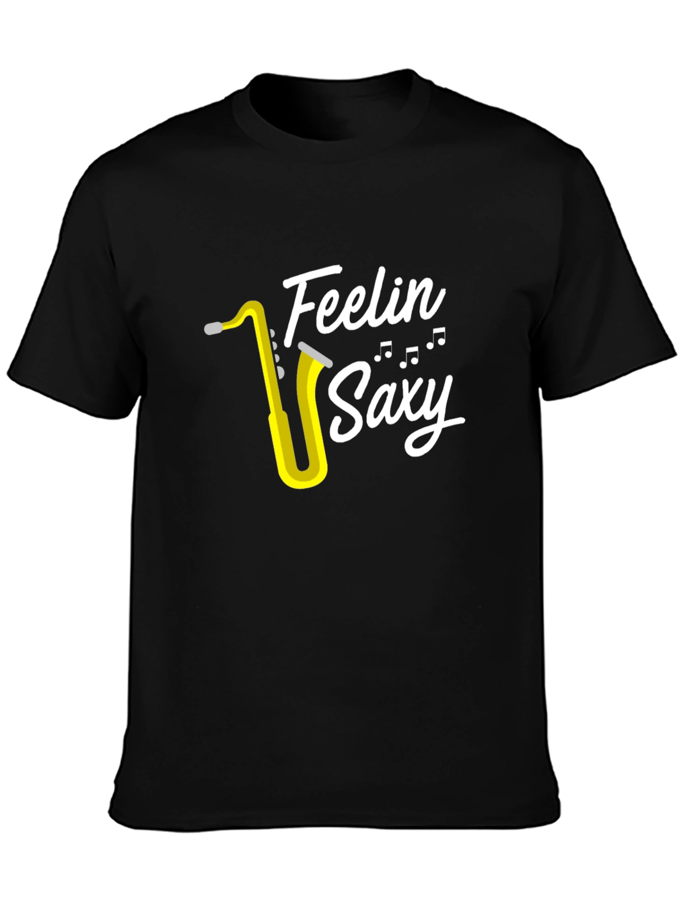Feelin Saxy Graphic T-Shirt - Black