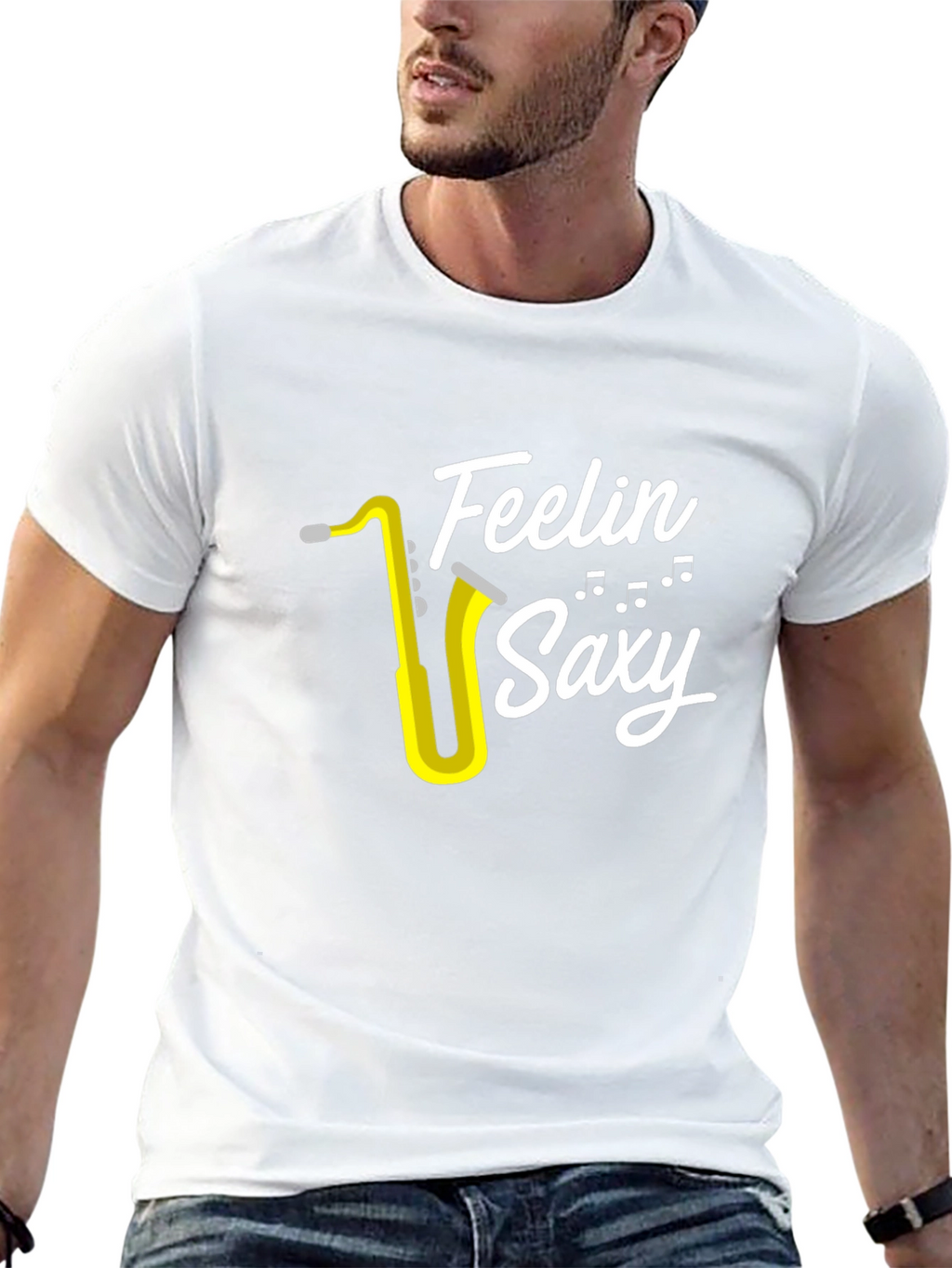 Feelin Saxy Graphic T-Shirt - Black