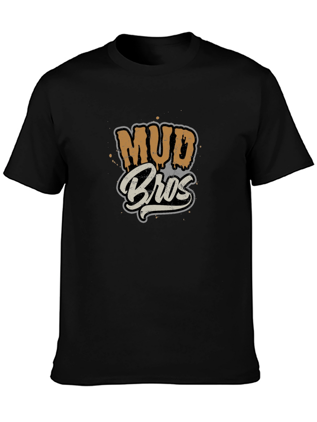 Mud Bros Graphic Tee - Black Cotton Blend