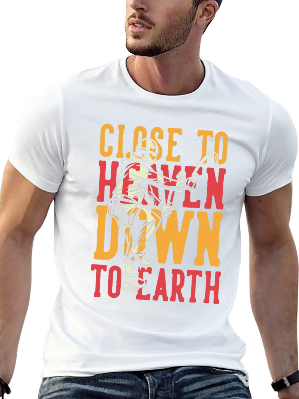Close to Heaven Earth T-Shirt - Climbing Design
