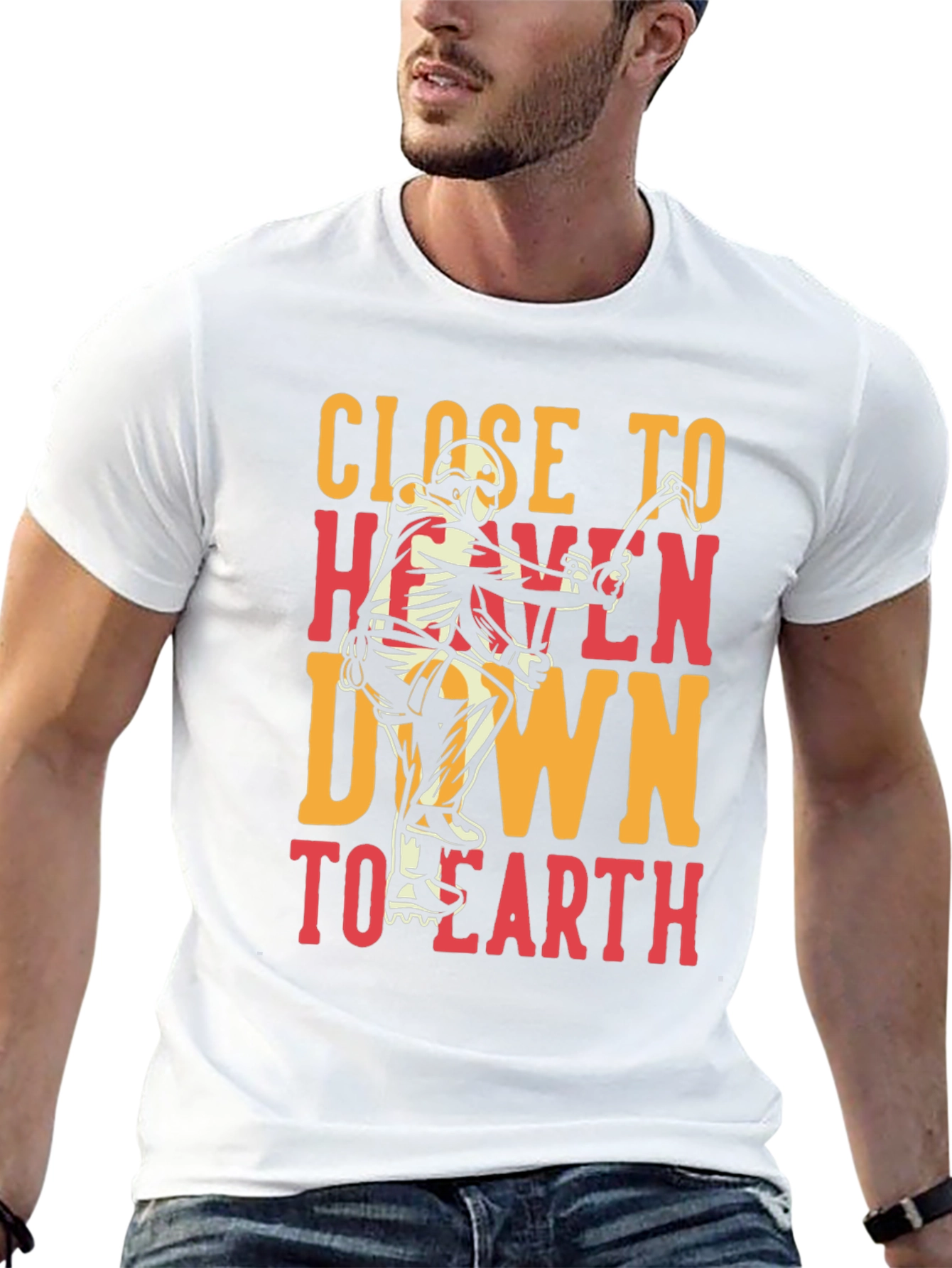 Close to Heaven Earth T-Shirt - Climbing Design