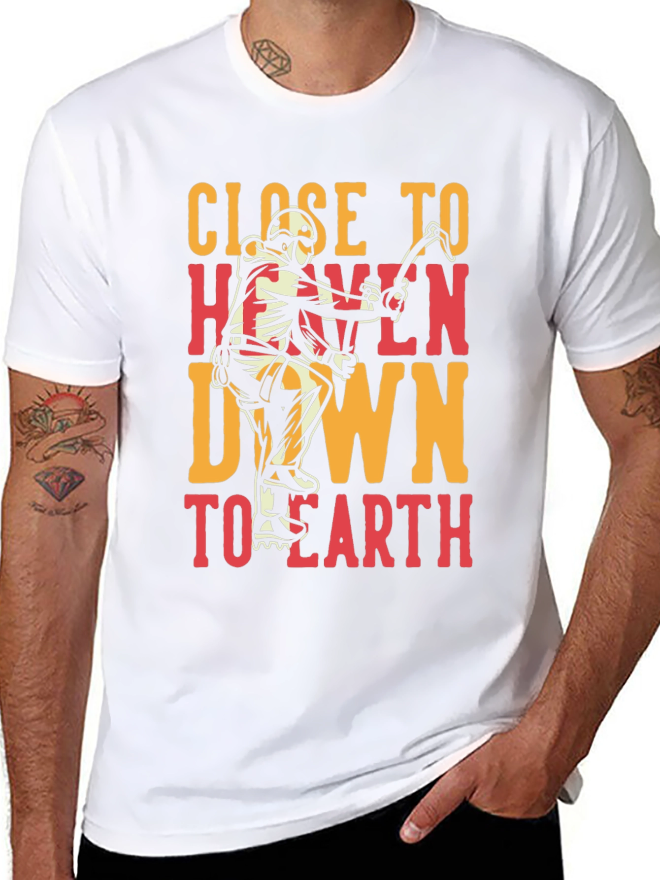 Close to Heaven Earth T-Shirt - Climbing Design
