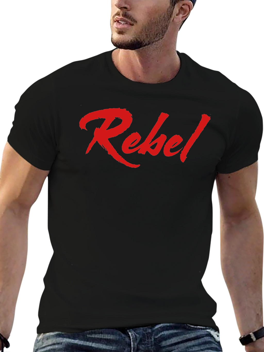 Rebel Graphic Tee - Mens Fashion Casual Crewneck