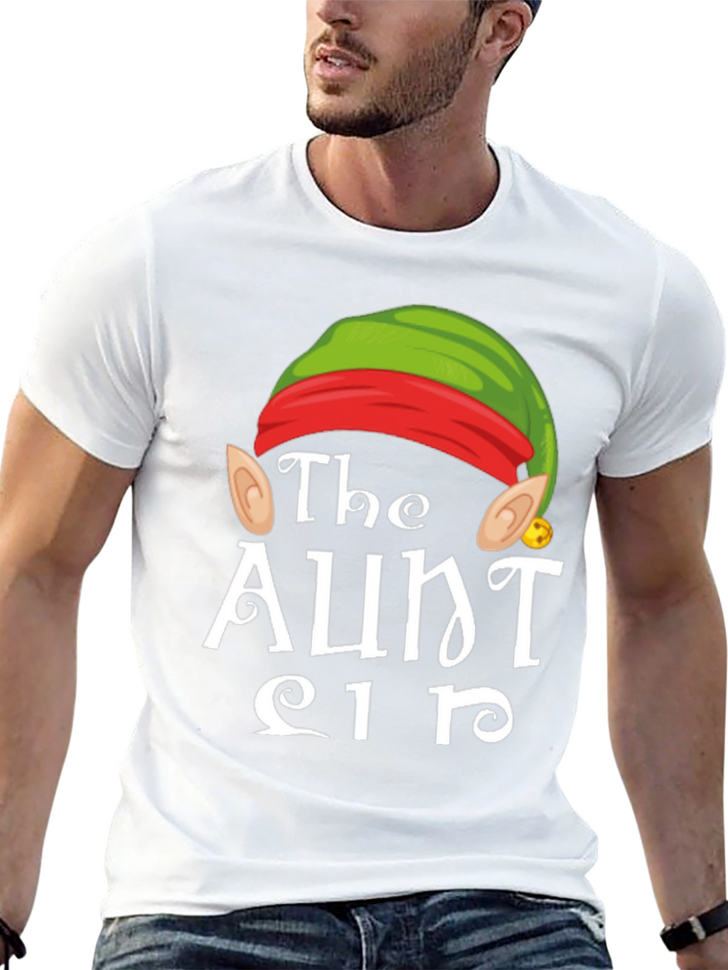 The Aunt Elf T-Shirt Funny Christmas Holiday Tee