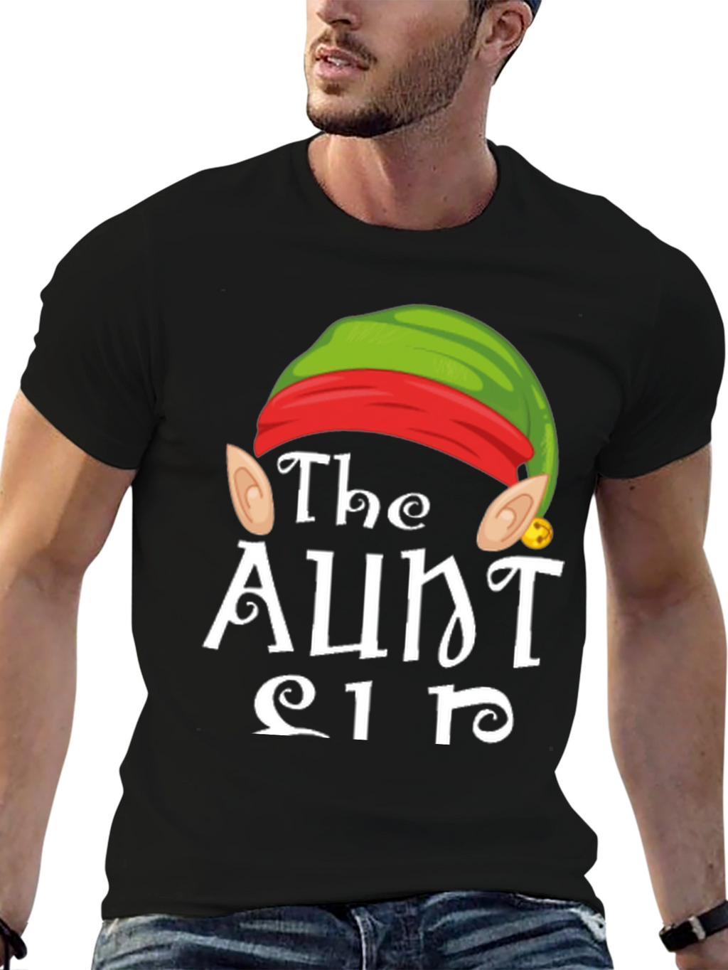 The Aunt Elf T-Shirt Funny Christmas Holiday Tee