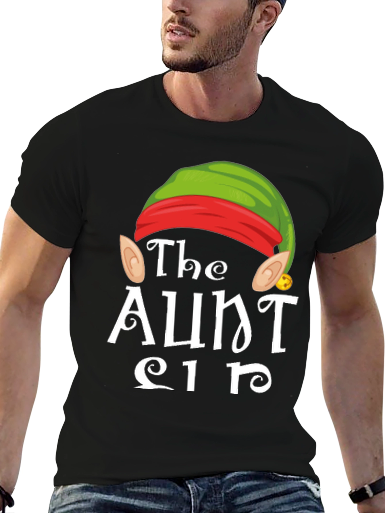 The Aunt Elf T-Shirt Funny Christmas Holiday Tee