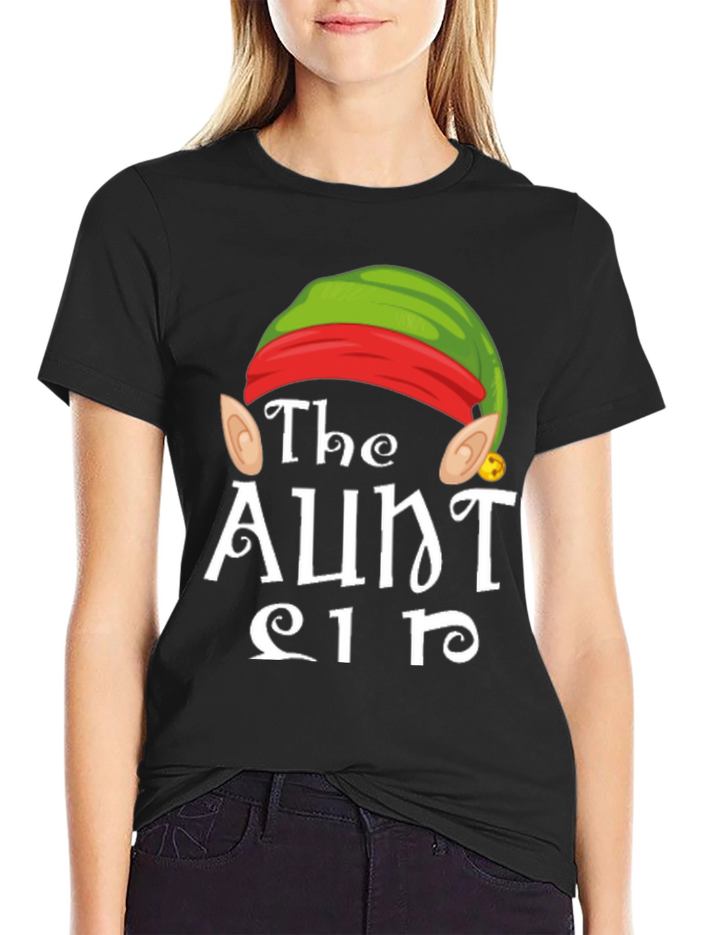 The Aunt Elf T-Shirt Funny Christmas Holiday Tee