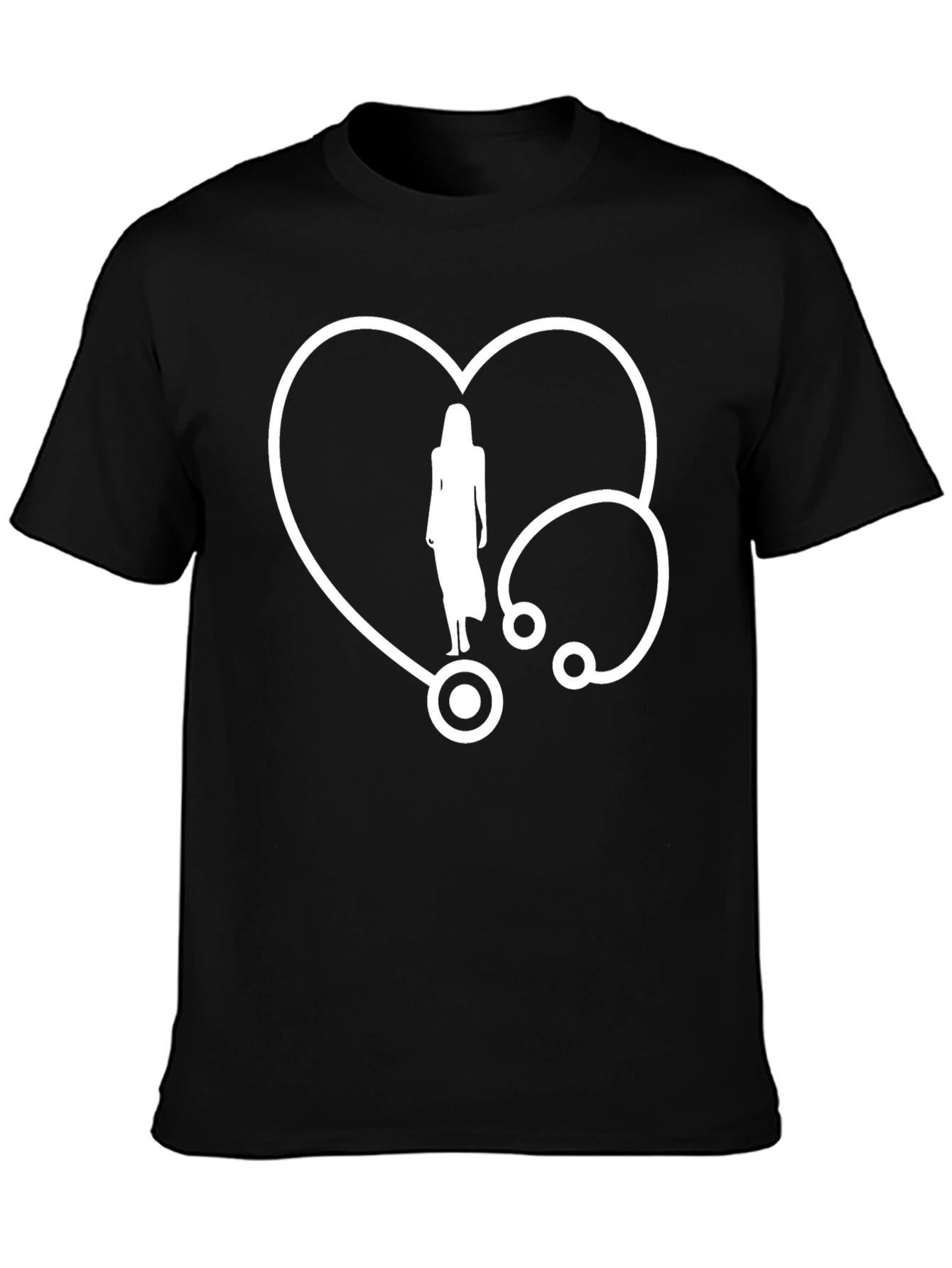 Heartbeat Stethoscope Graphic T-Shirt
