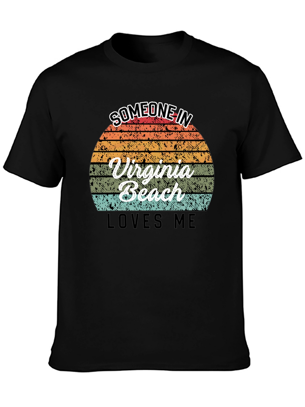 Virginia Beach Retro Sunset Graphic T-Shirt