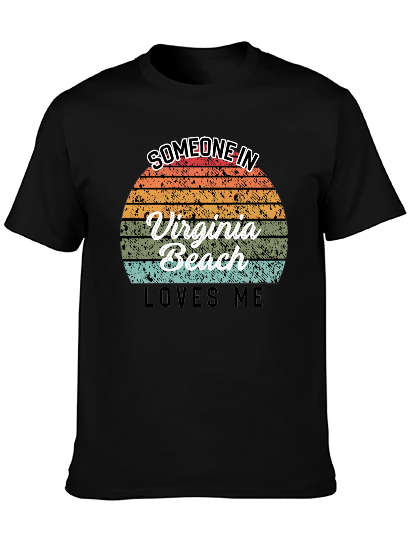 Virginia Beach Retro Sunset Graphic T-Shirt