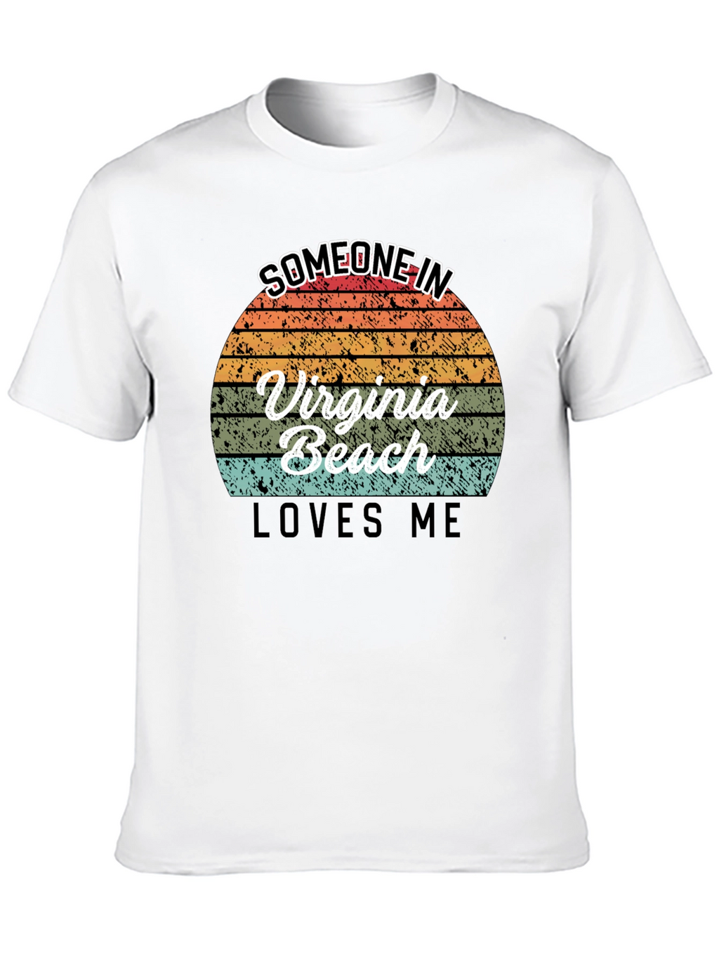 Virginia Beach Retro Sunset Graphic T-Shirt