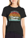 Virginia Beach Retro Sunset Graphic T-Shirt