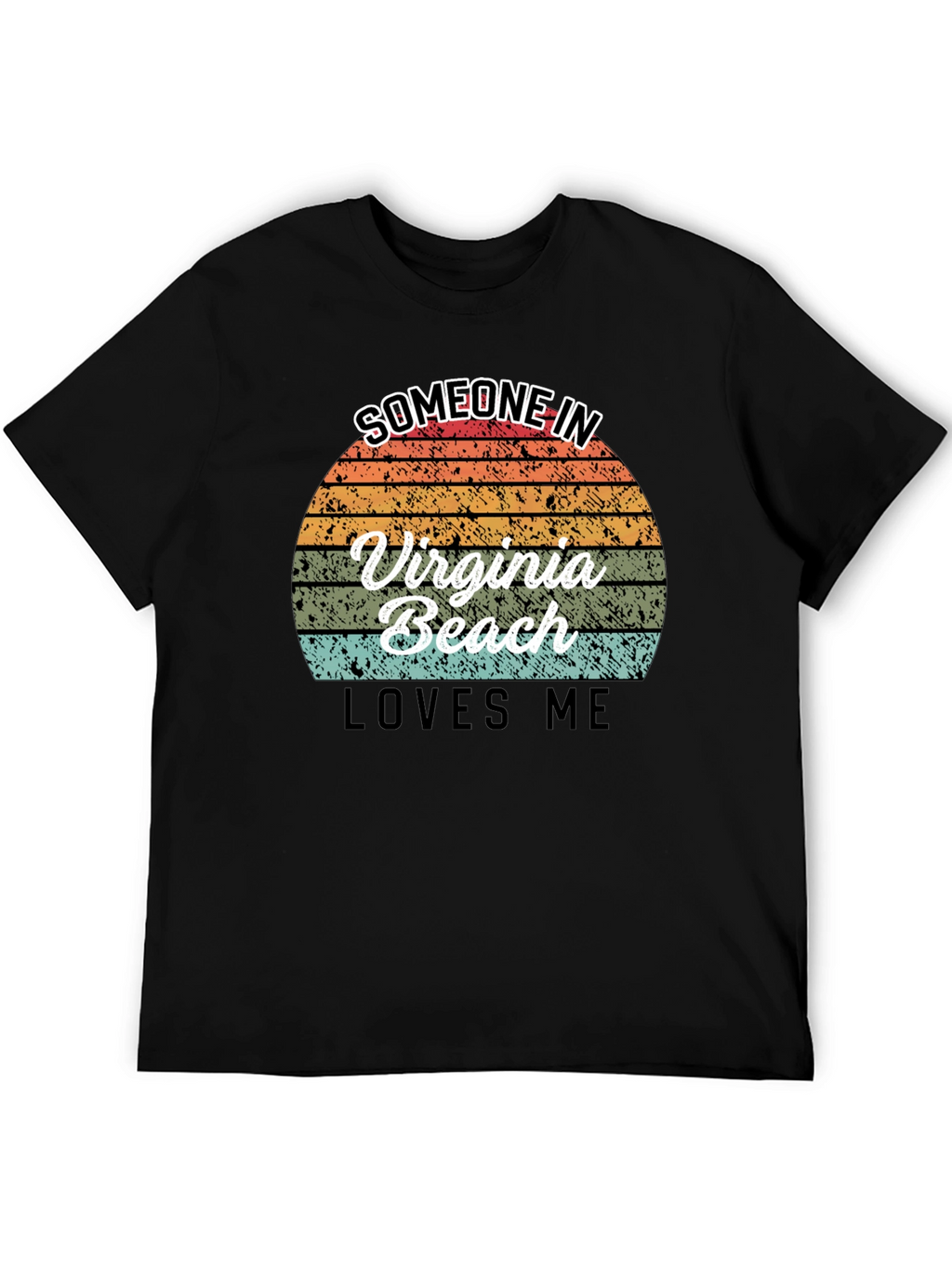 Virginia Beach Retro Sunset Graphic T-Shirt