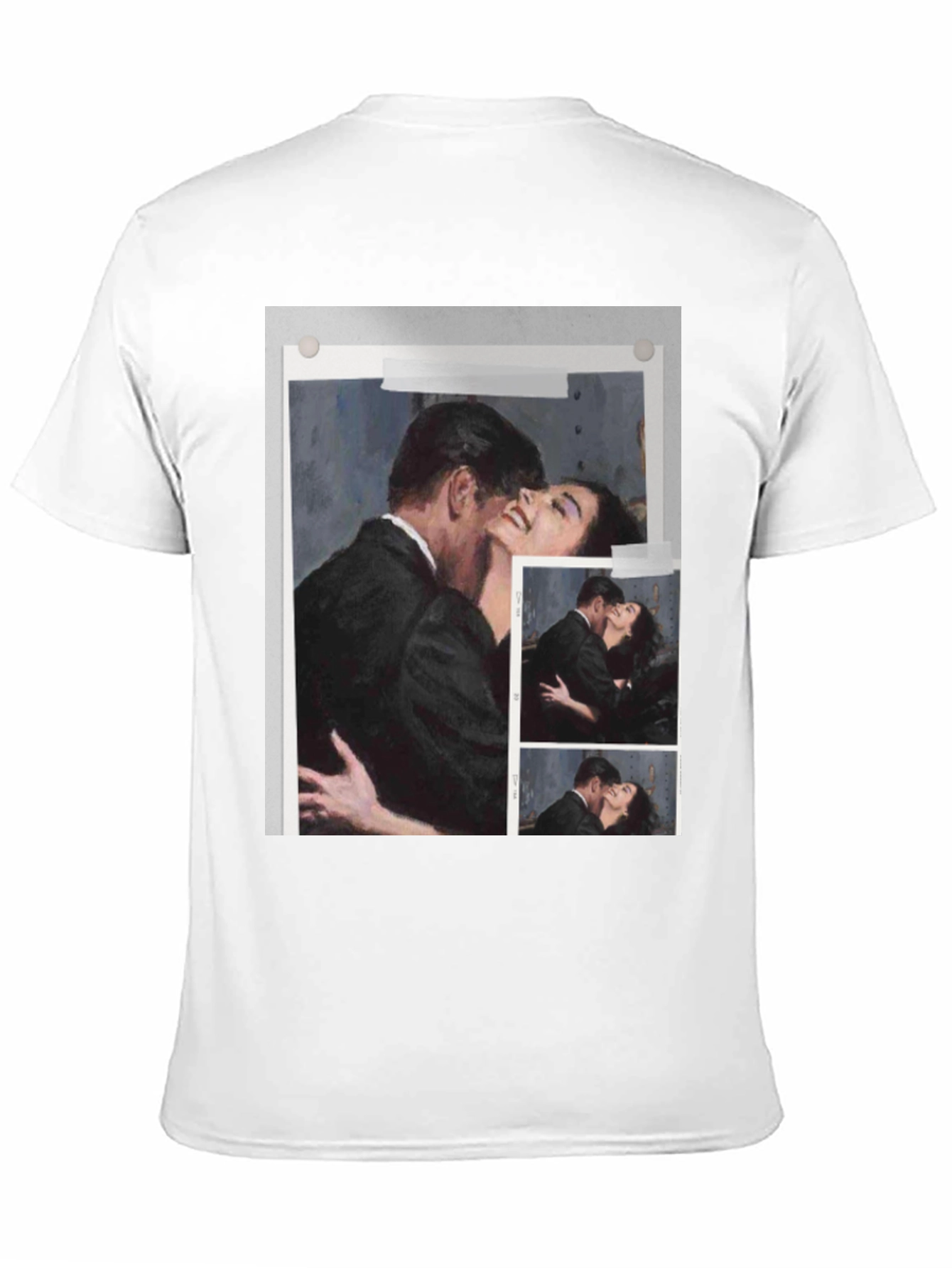 Romantic Embrace Graphic Tee - Black