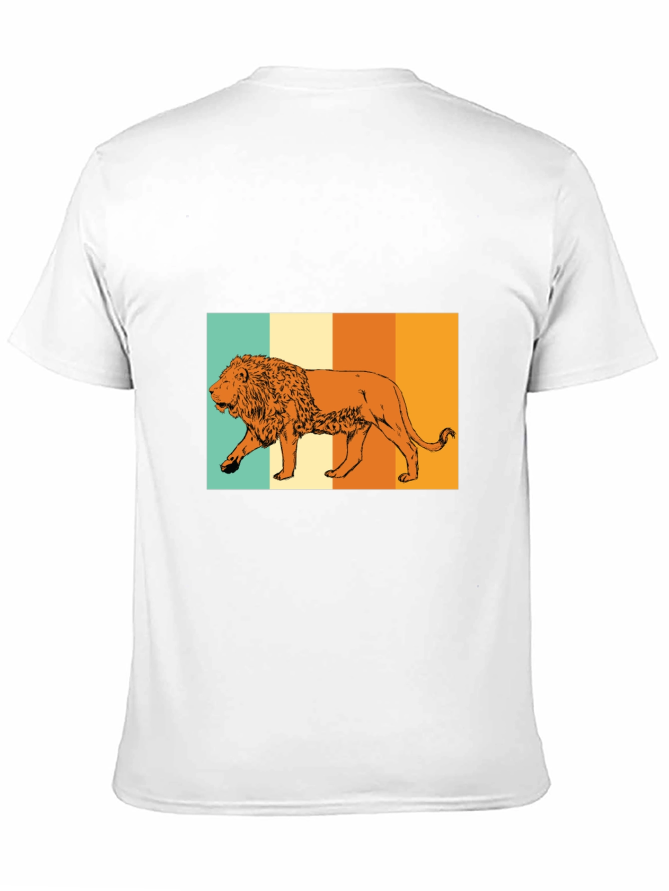 Retro Lion Graphic Tee - Black Unisex T-Shirt