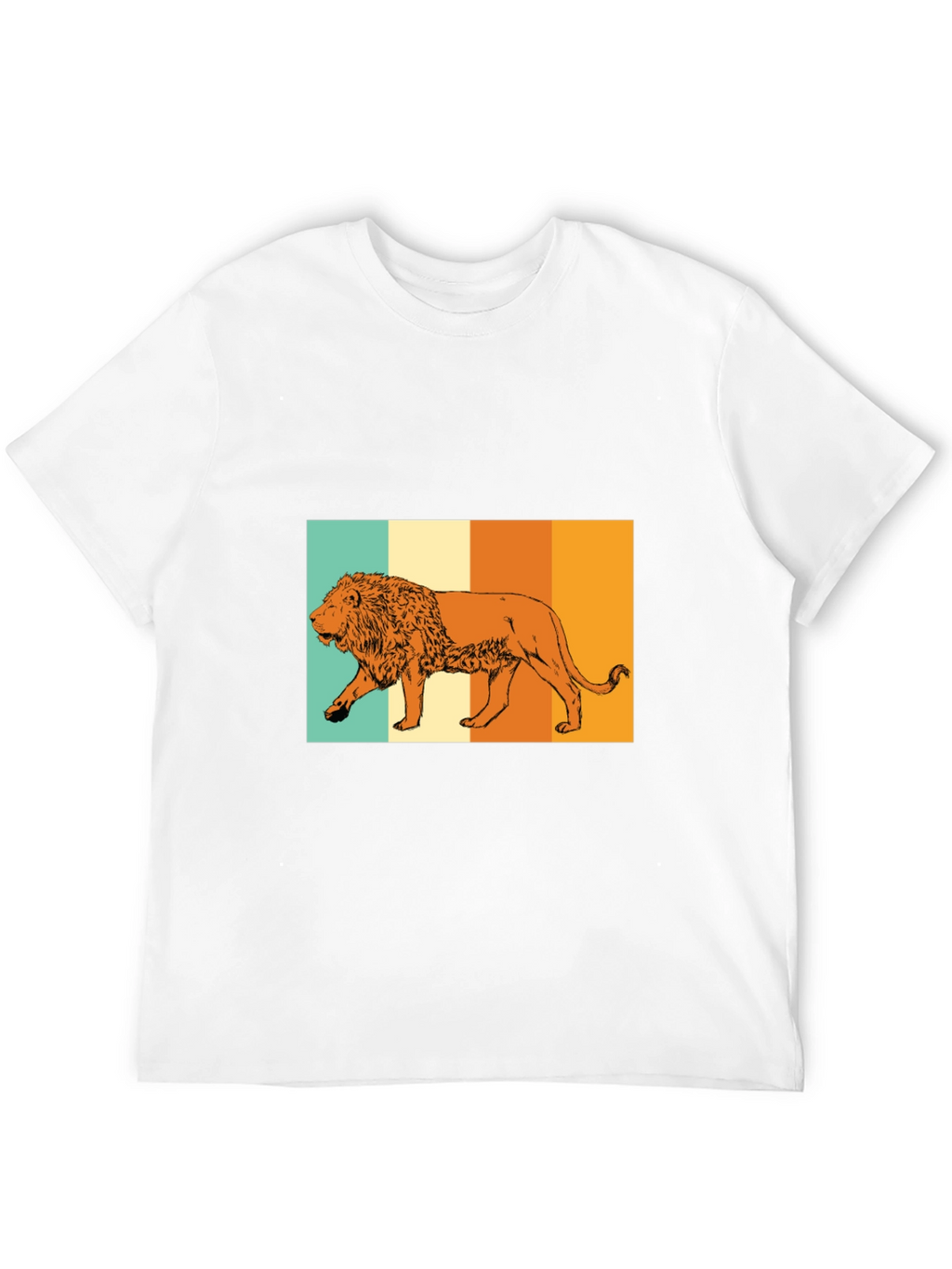 Retro Lion Graphic Tee - Black Unisex T-Shirt