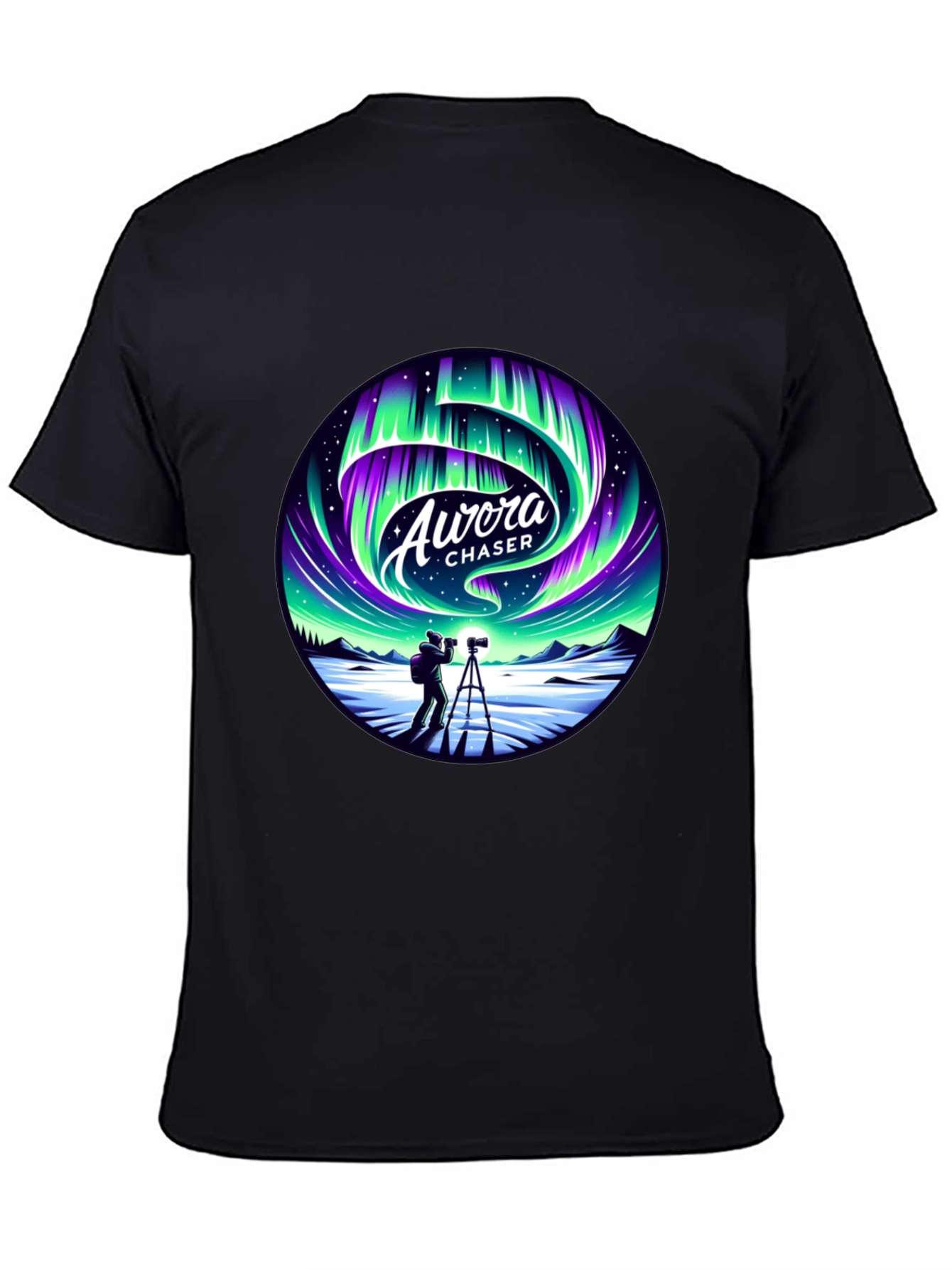 Aurora Chaser Graphic Tee - Northern Lights Photography Shirt