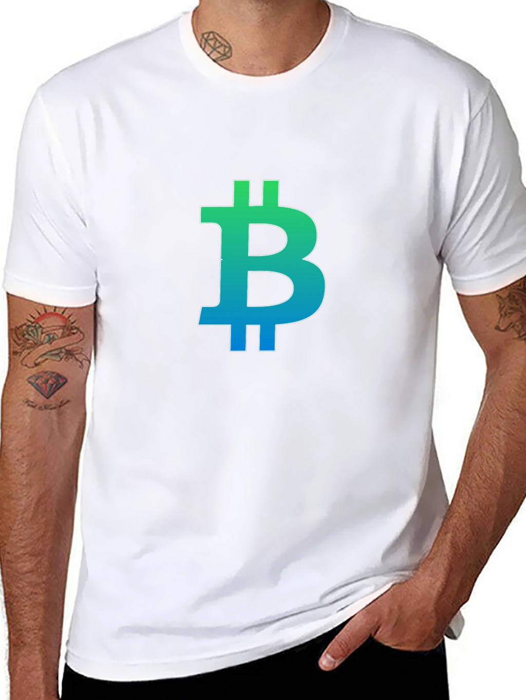 Bitcoin Logo Gradient T-Shirt - Crypto Fashion
