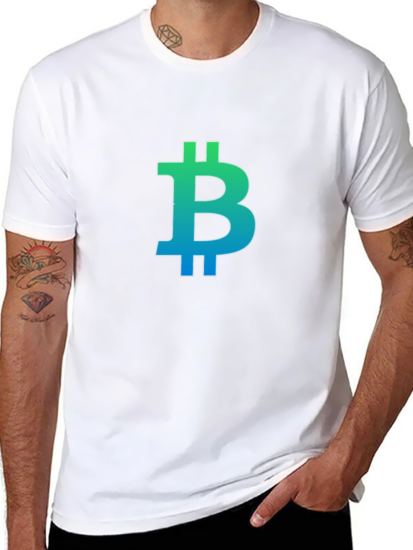 Bitcoin Logo Gradient T-Shirt - Crypto Fashion