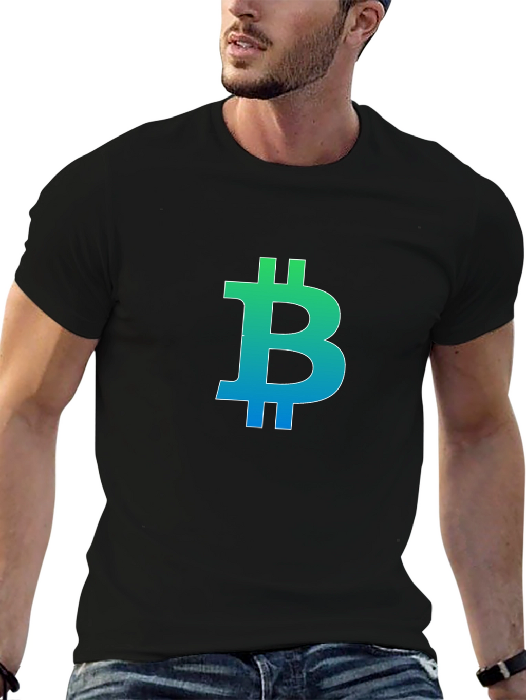 Bitcoin Logo Gradient T-Shirt - Crypto Fashion